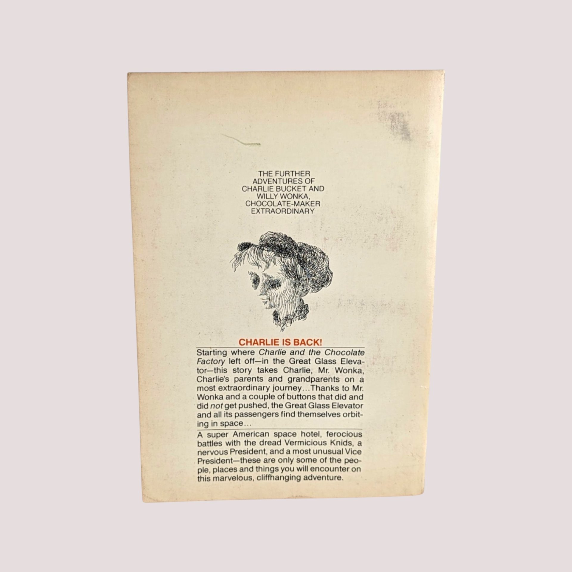 1970s Charlie and the Great Glass Elevator Roald Dahl Paperback Book