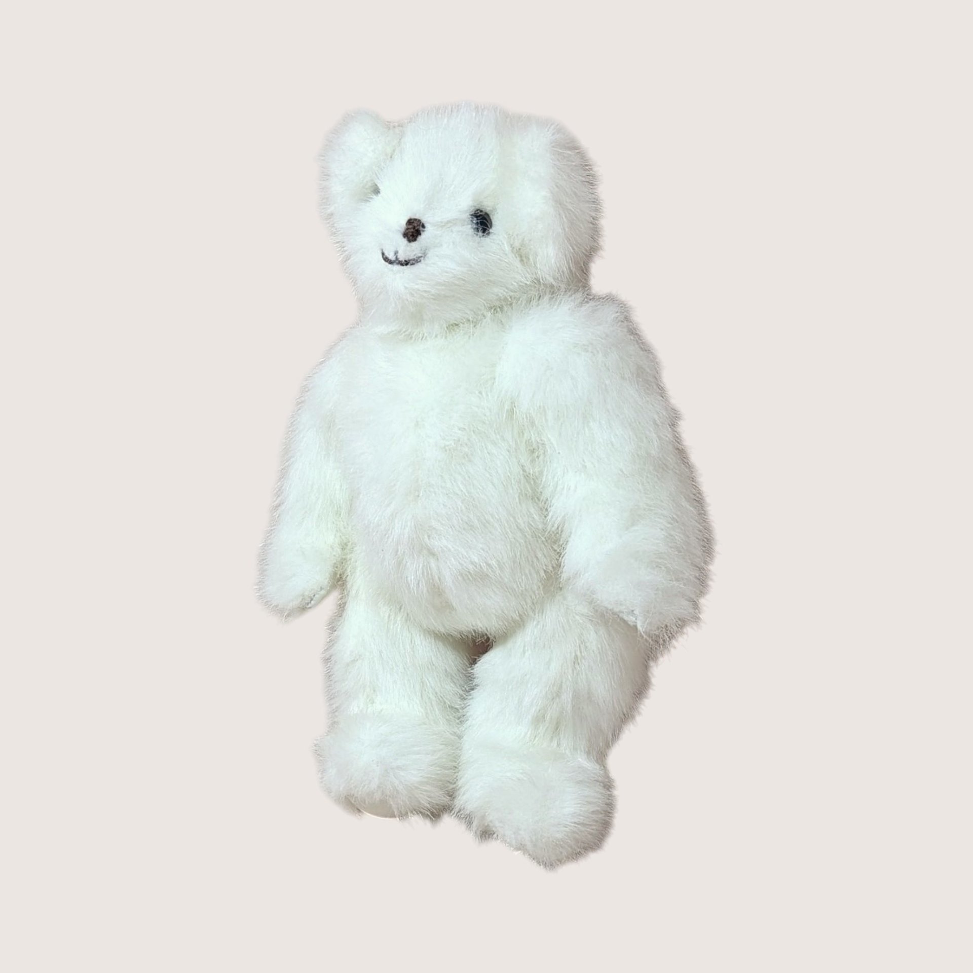 1980s Joan Chesney Jointed White Plush Teddy Bear