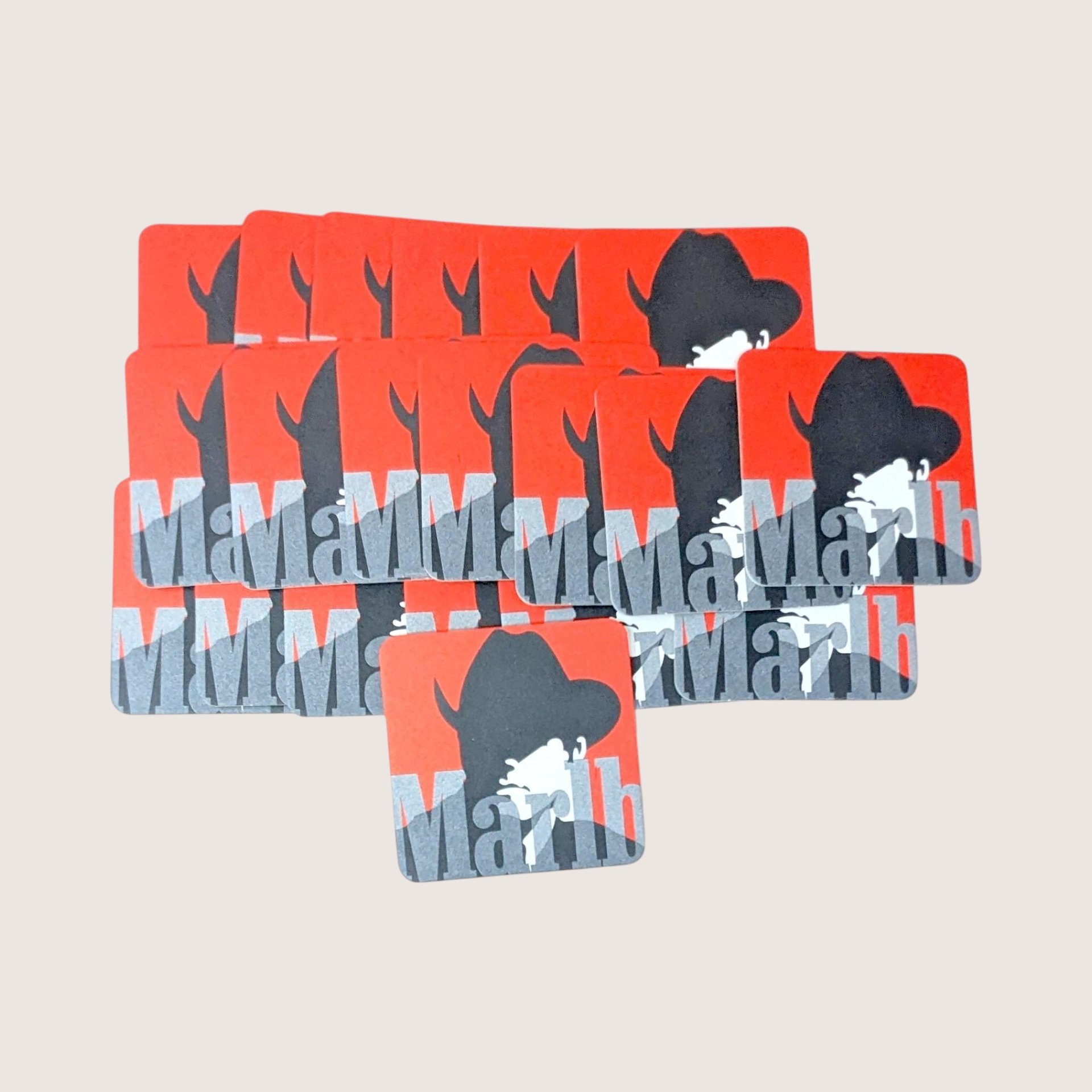 1990s Marlboro Man Coasters Set, Set of 20