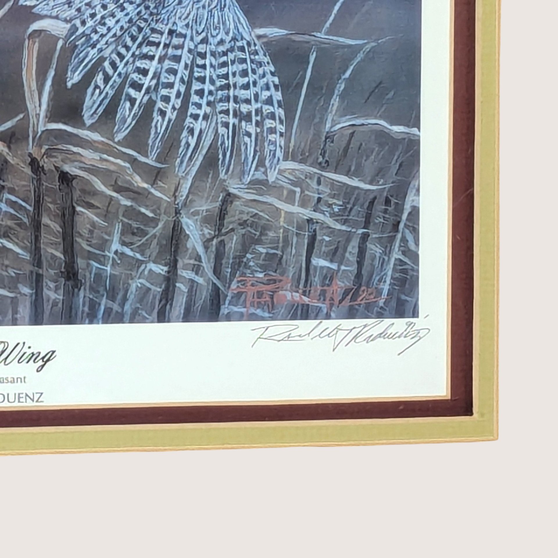Vintage Randall Raduenz Set on the Wing Signed Numbered Pheasant Print