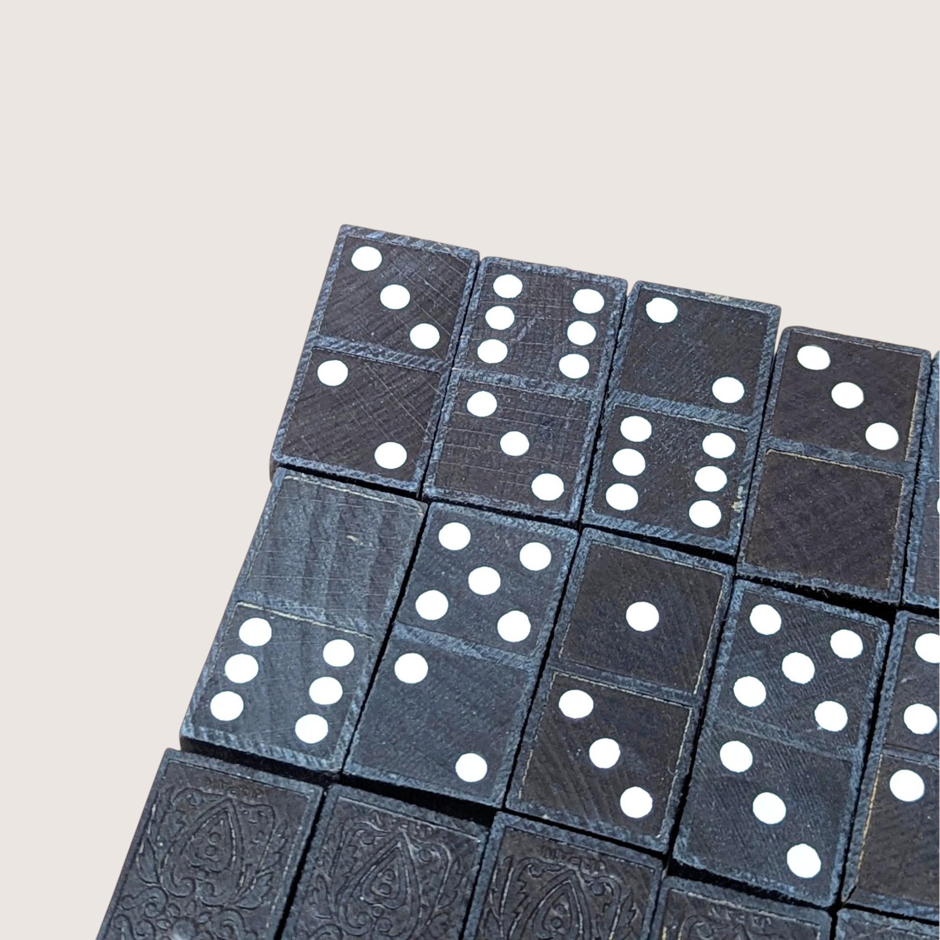 1970s Japan Wood Dominoes Game Set