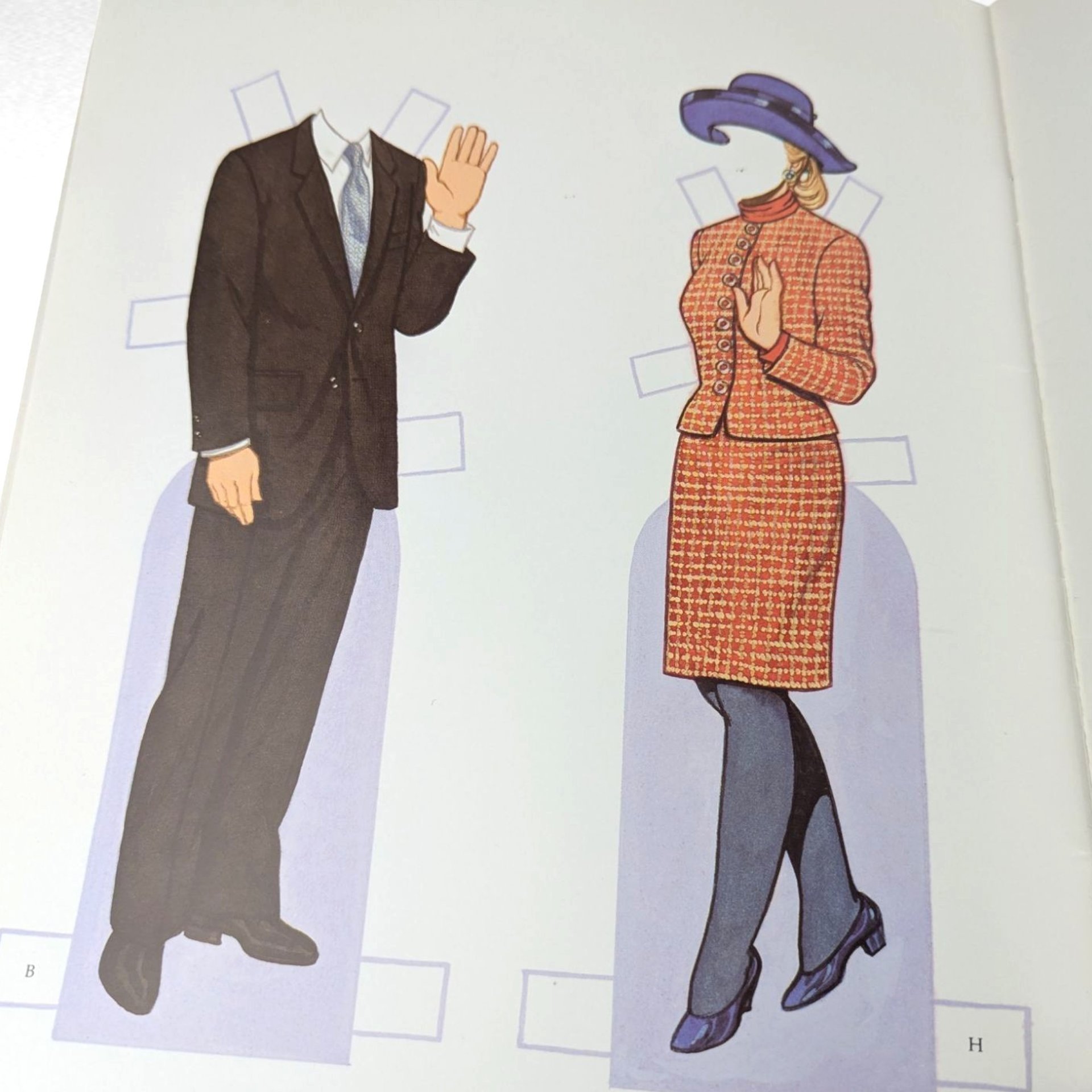 1990s Tom Tierney Paper Doll Book Bill Clinton Family