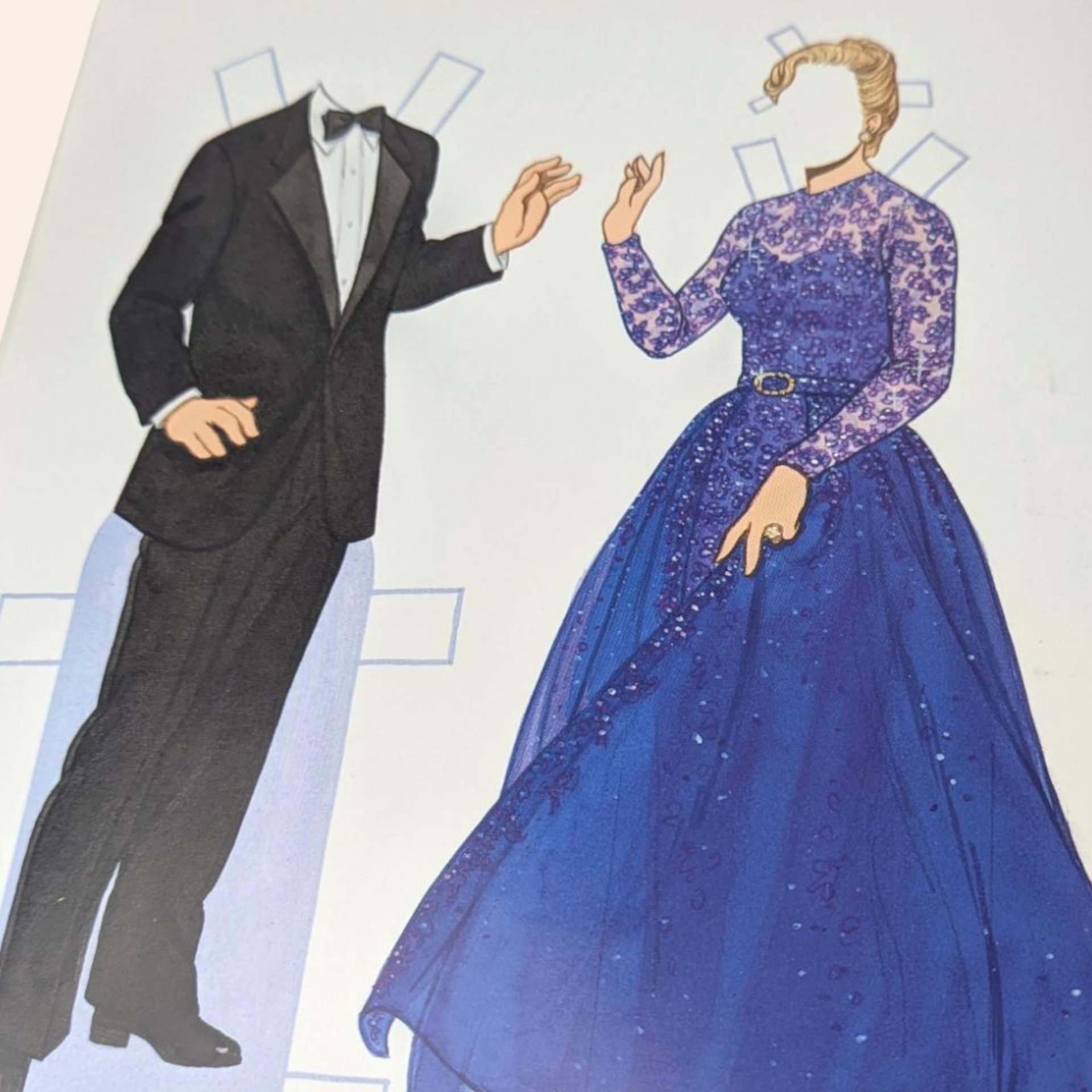 1990s Tom Tierney Paper Doll Book Bill Clinton Family