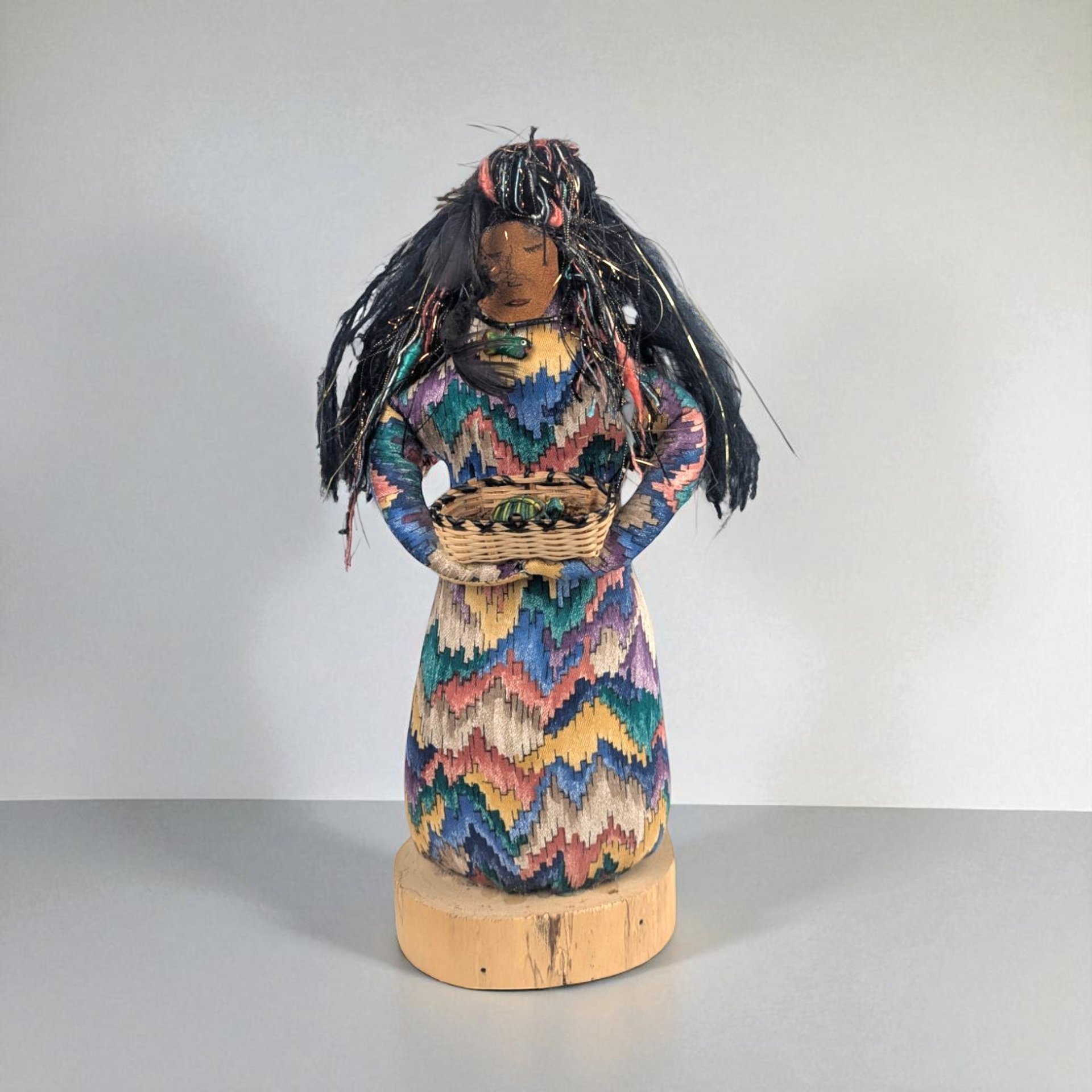 1996 Patty Kune Handmade Folk Art Doll, Native American Inspired Doll, Collectible Doll, Folk Art, Handmade Doll, Unique Gift, Ethnic Decor