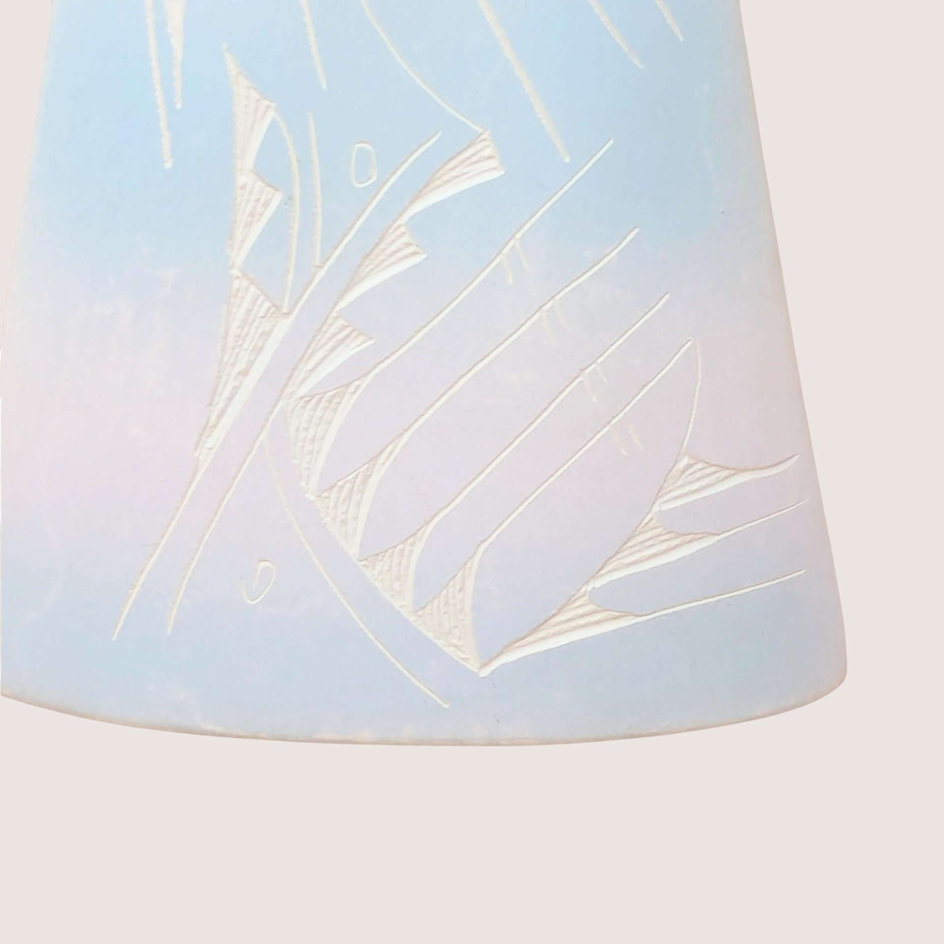 1980s Signed Ceramic Vase Southwestern Pastel Sgraffito Pottery
