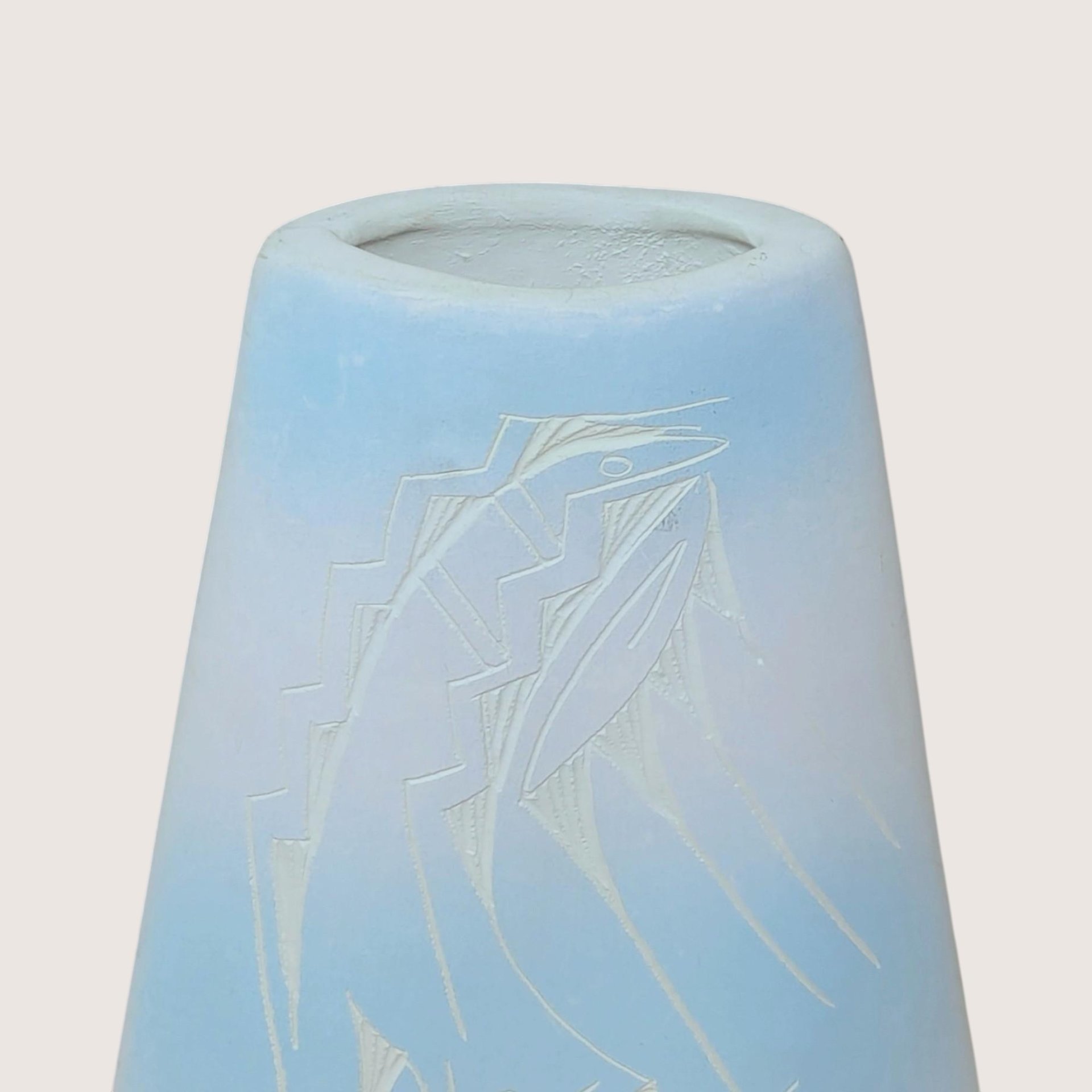 1980s Southwest Sgraffito Studio Vase