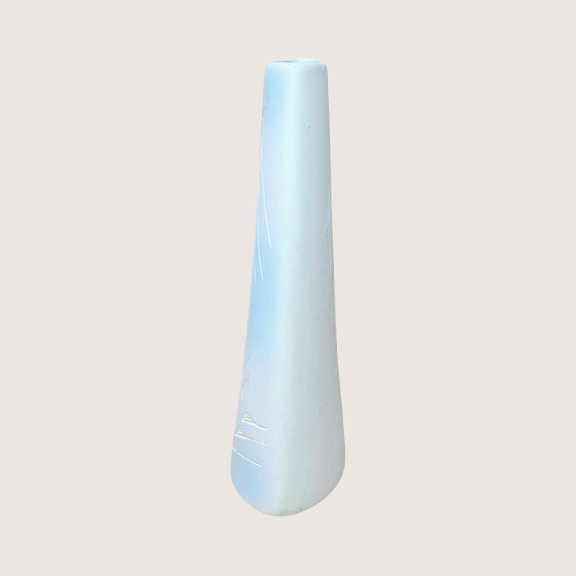 1980s Signed Ceramic Vase Southwestern Pastel Sgraffito Pottery