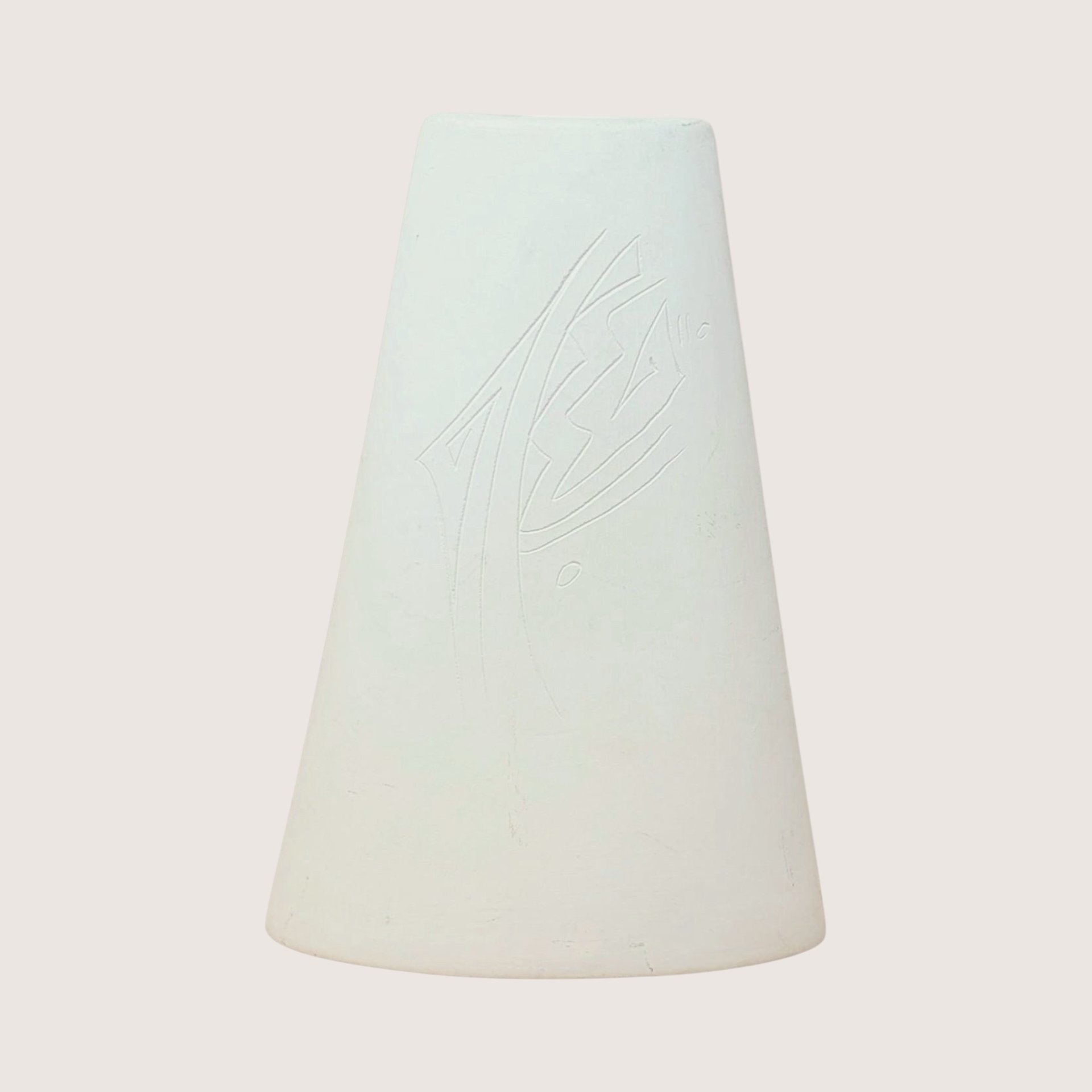 1980s Signed Ceramic Vase Southwestern Pastel Sgraffito Pottery