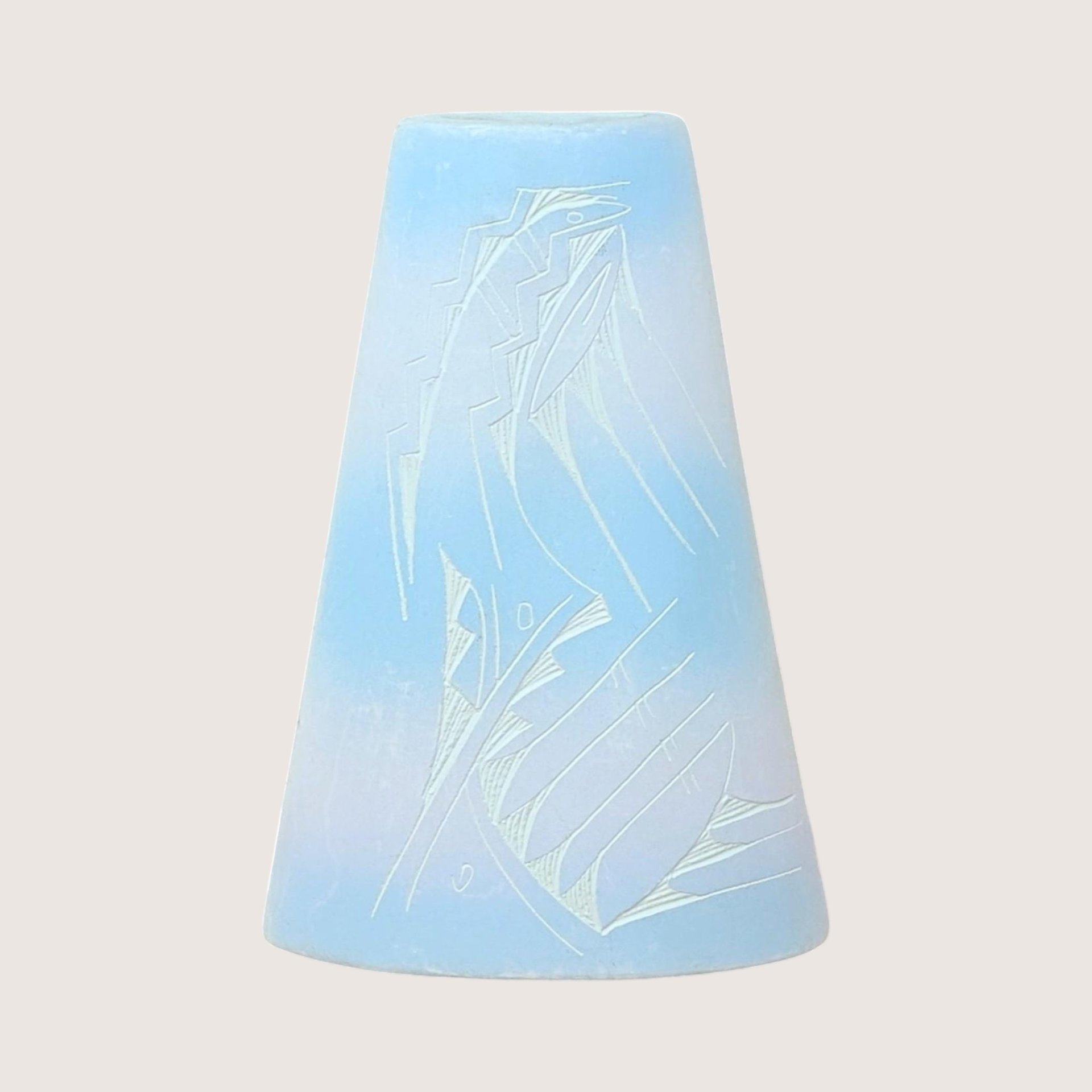 1980s Southwest Sgraffito Studio Vase