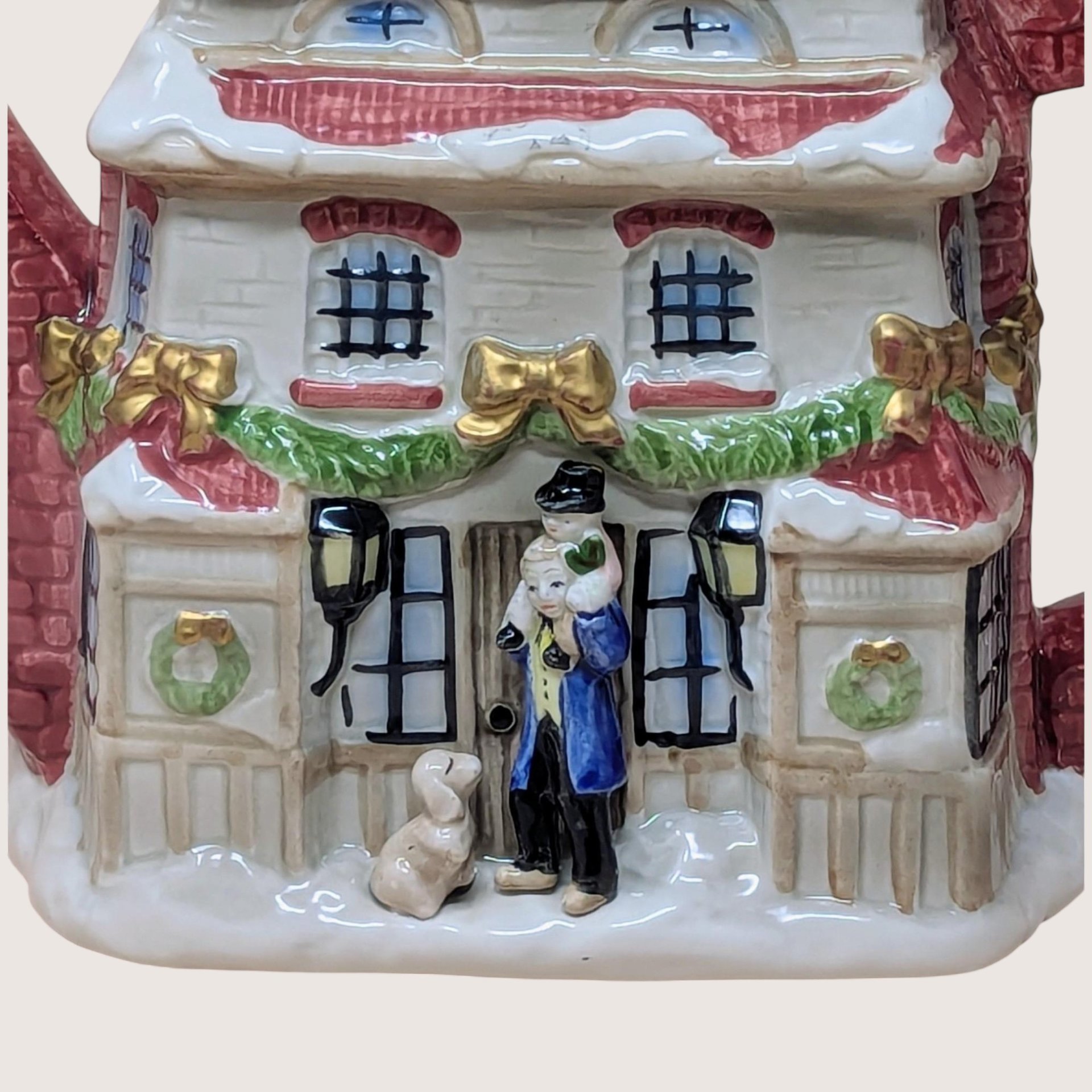 1997 Fitz and Floyd Dickens Ceramic Cottage Teapot