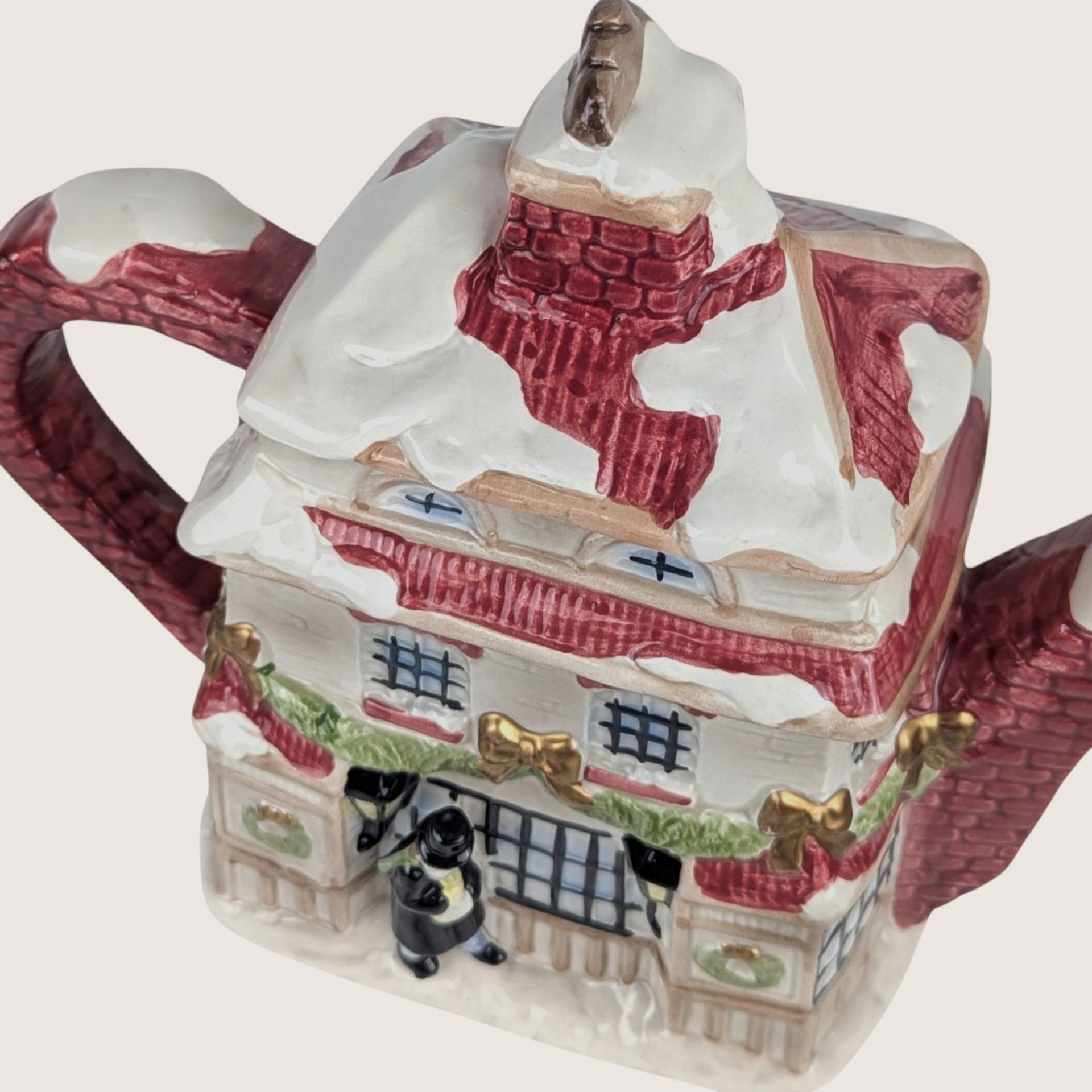 1997 Fitz and Floyd Dickens Christmas Ceramic Teapot