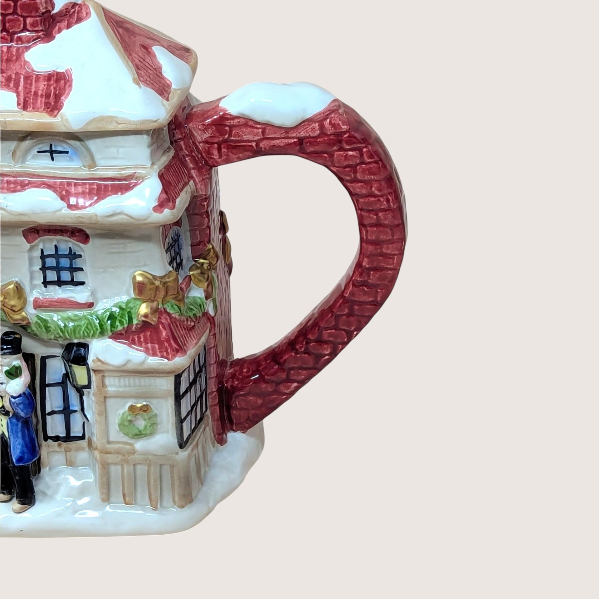 1997 Fitz and Floyd Dickens Ceramic Cottage Teapot