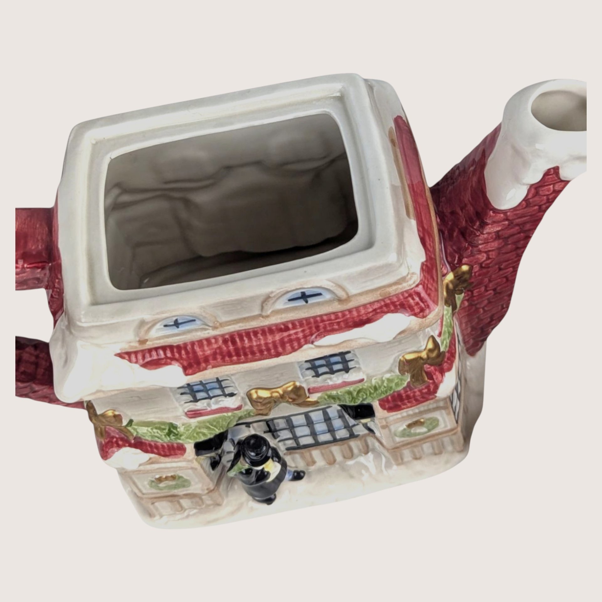 1997 Fitz and Floyd Dickens Christmas Ceramic Teapot
