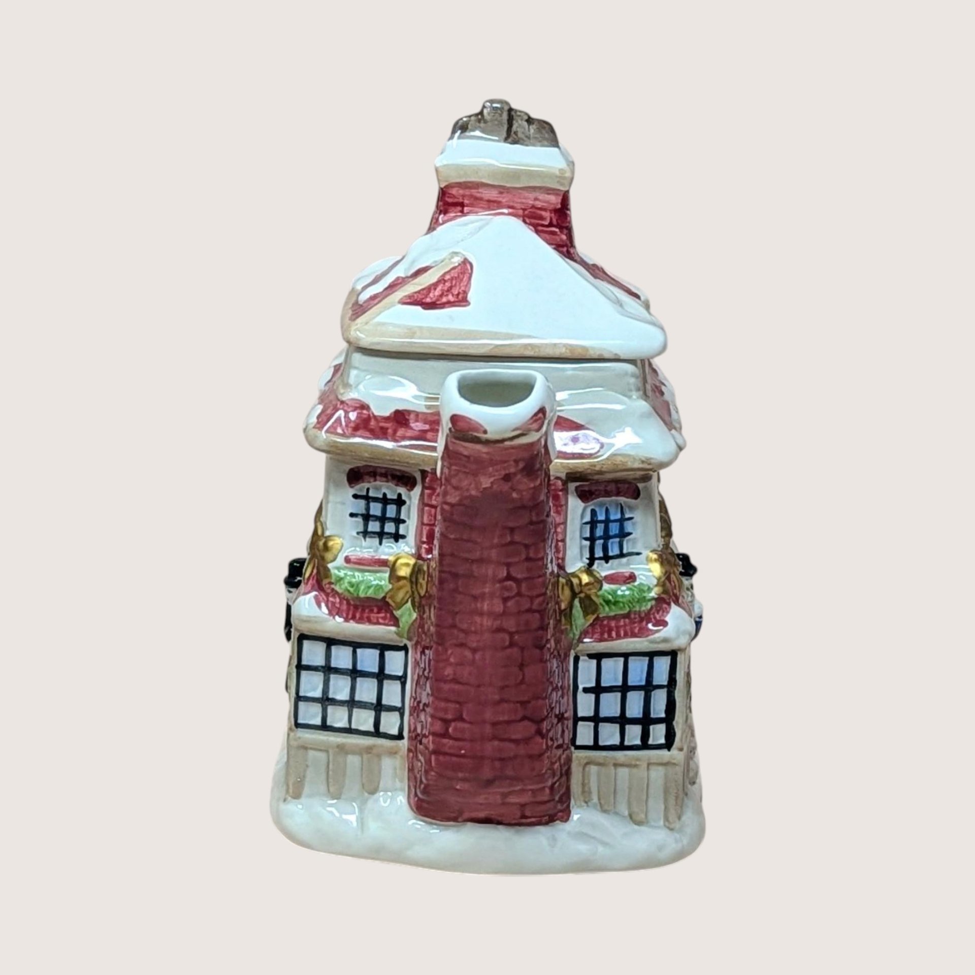 1997 Fitz and Floyd Dickens Ceramic Cottage Teapot