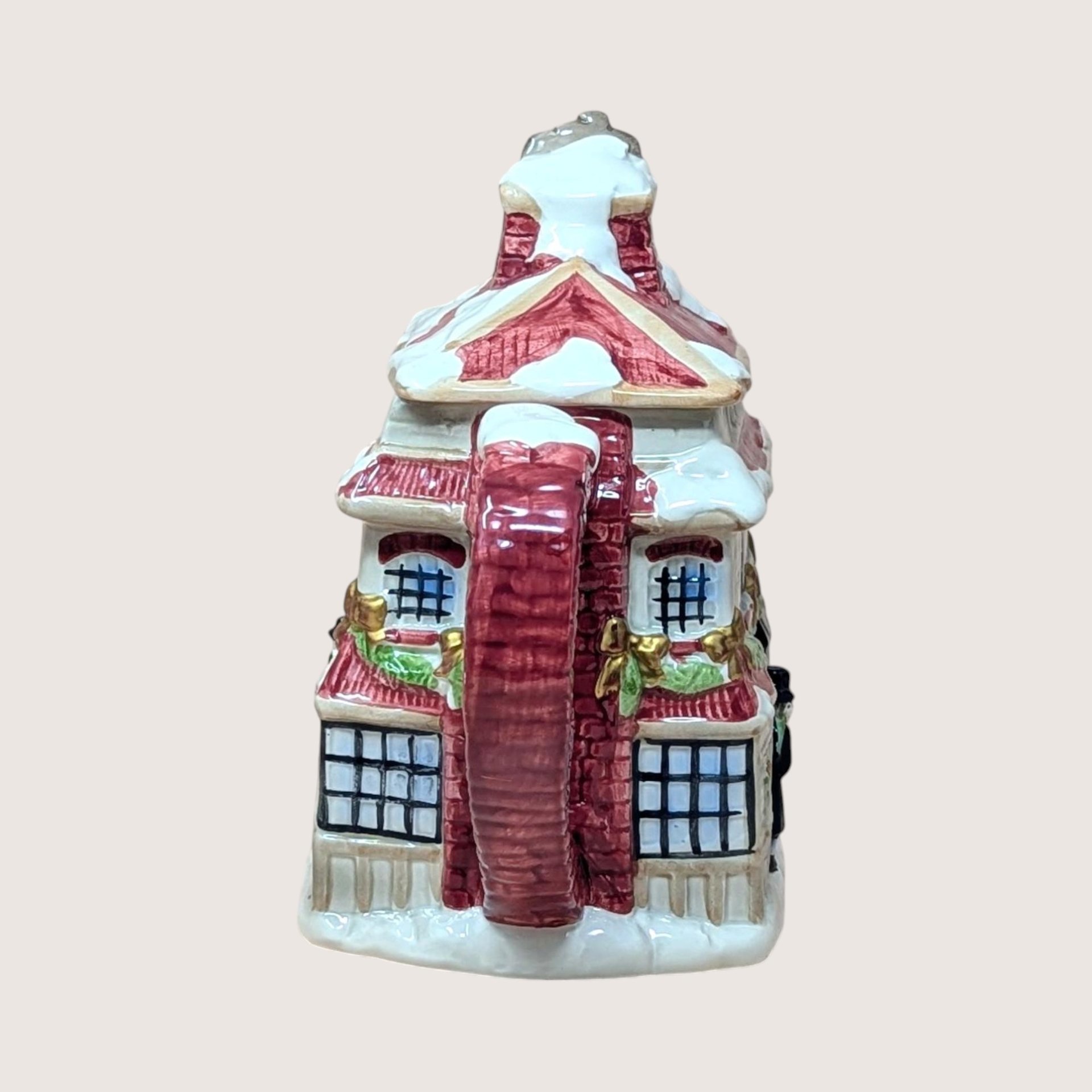 1997 Fitz and Floyd Dickens Ceramic Cottage Teapot