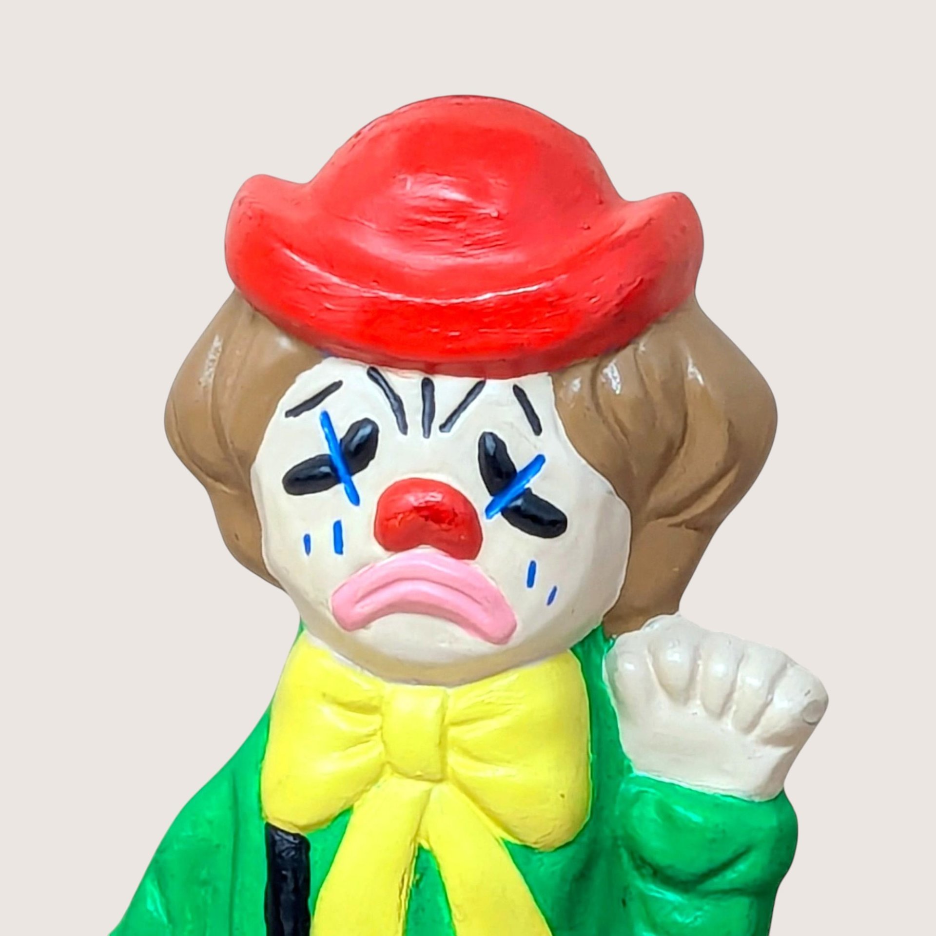 Vintage Ceramic Double Sided Laughing Crying Clown Bank Pair