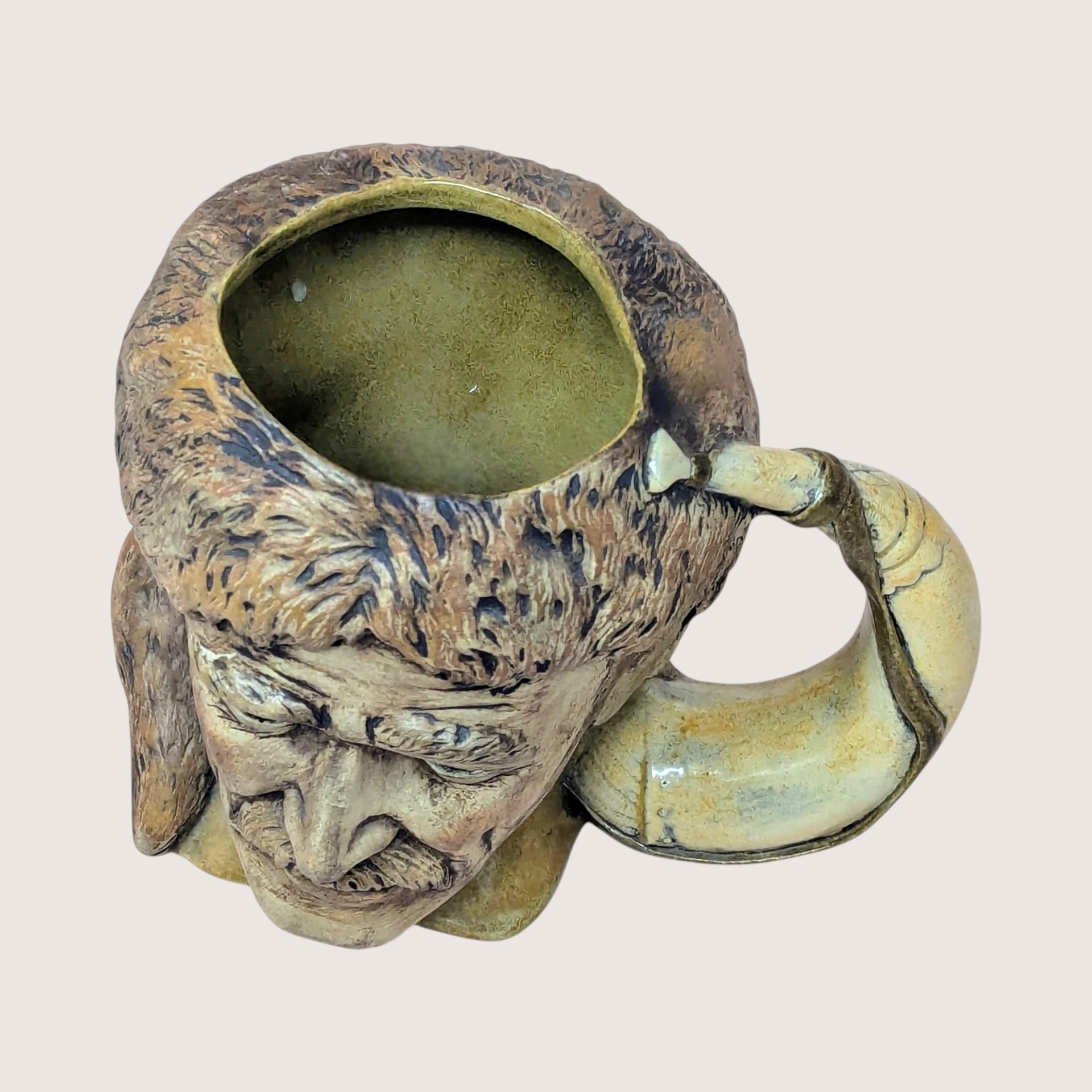Vintage Handpainted Ceramic Davy Crockett Mug