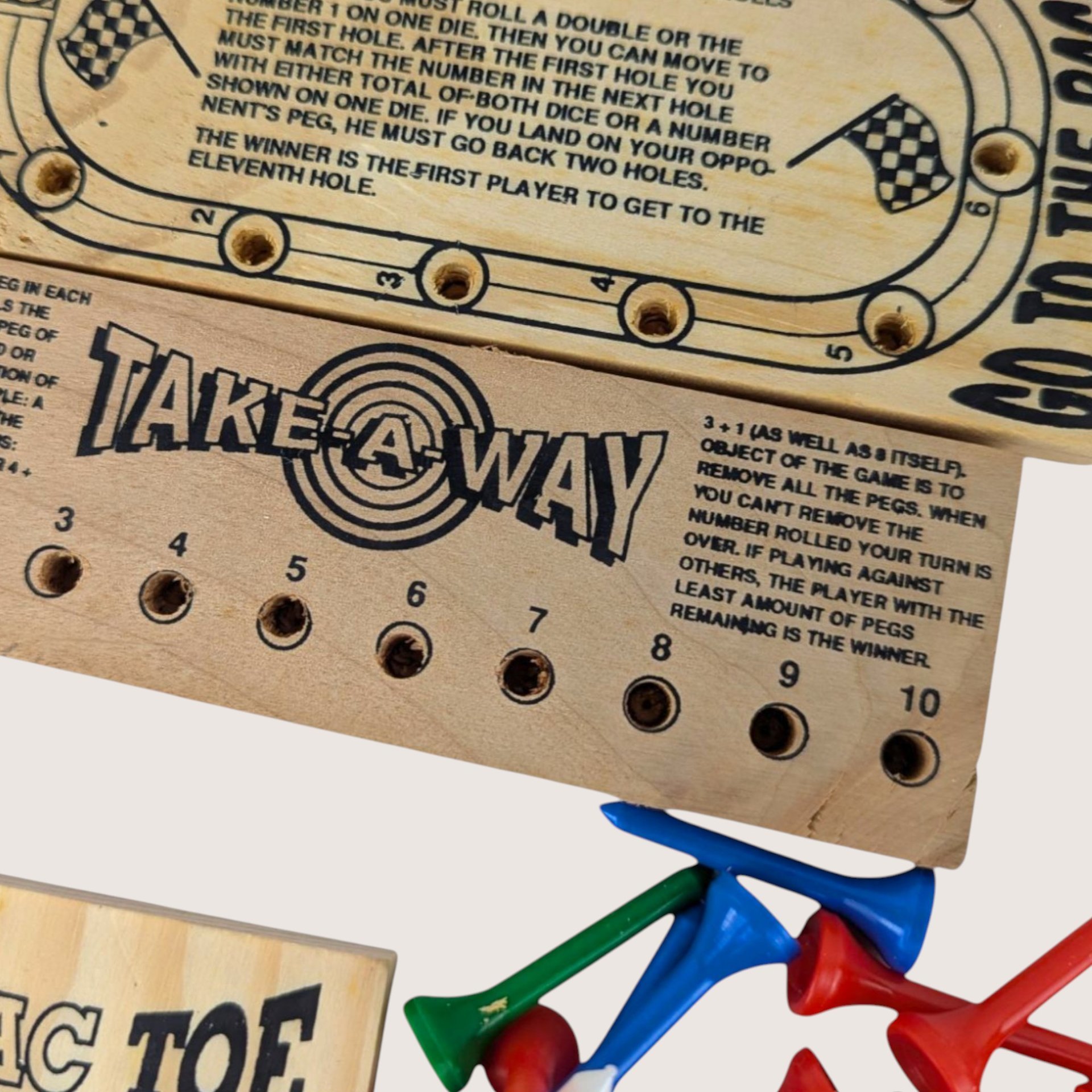 1980s Chadwick Wooden Peg Games Set