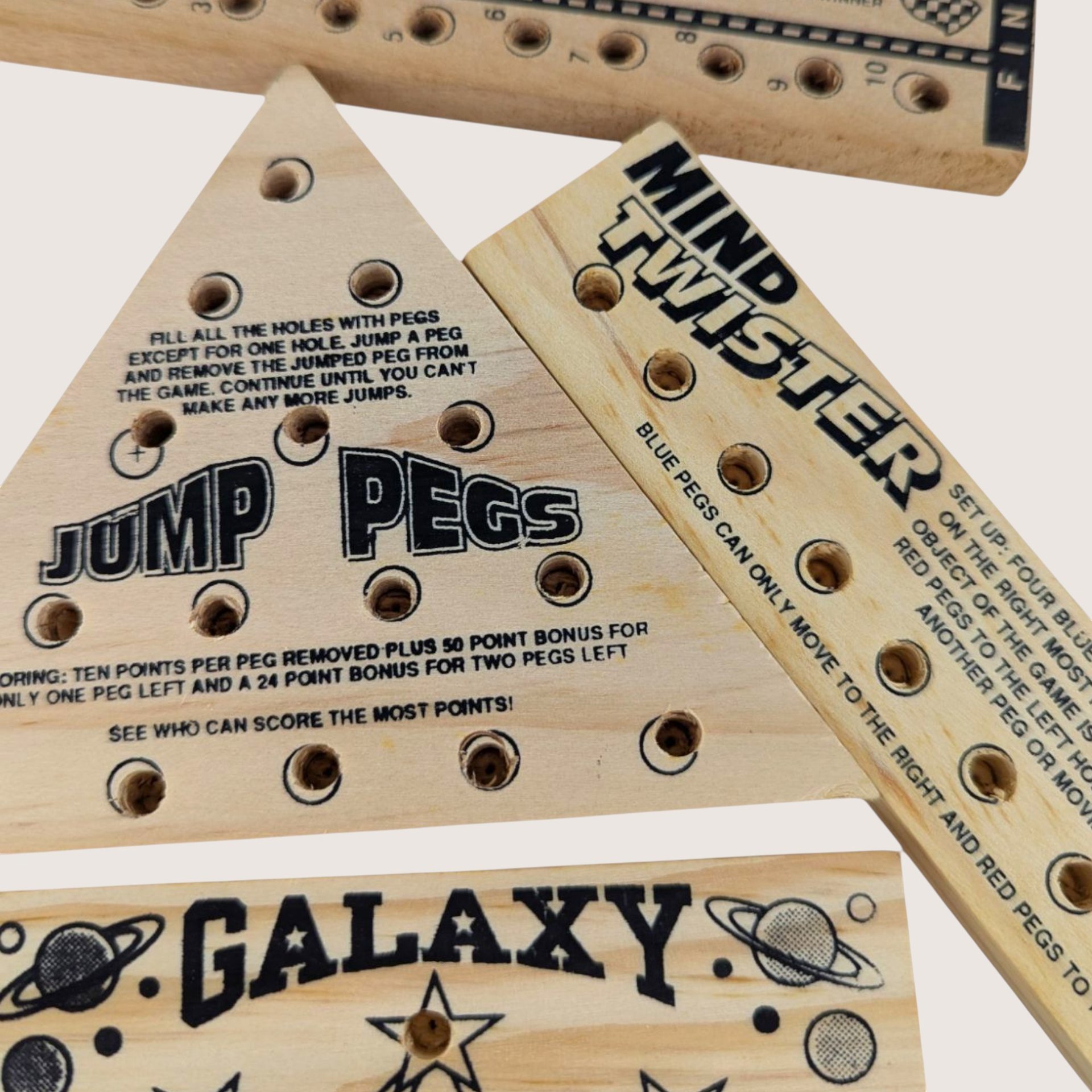 1980s Chadwick Wooden Peg Games Set