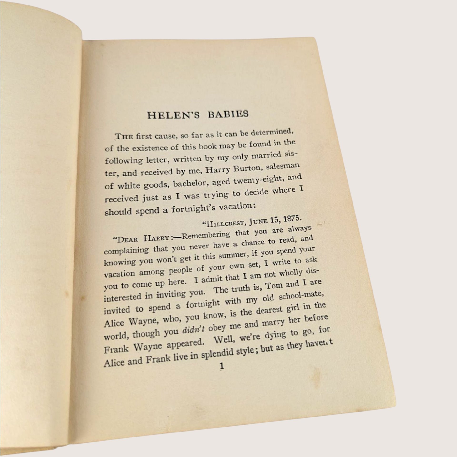 1920s Helens Babies by John Habberton Hardcover Book
