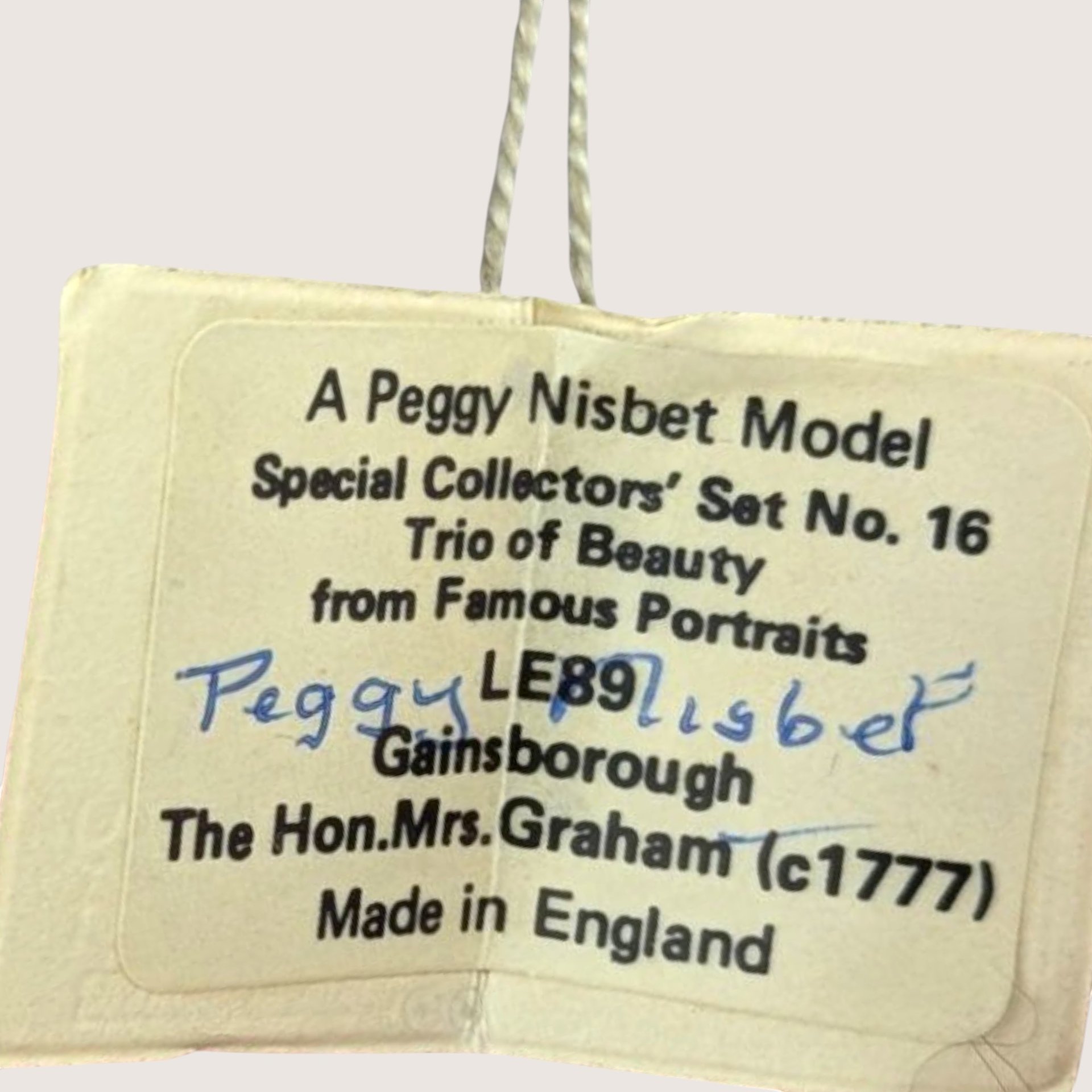 1980s Peggy Nisbet Fabric Trio of Beauty Gainsborough Doll England LE89