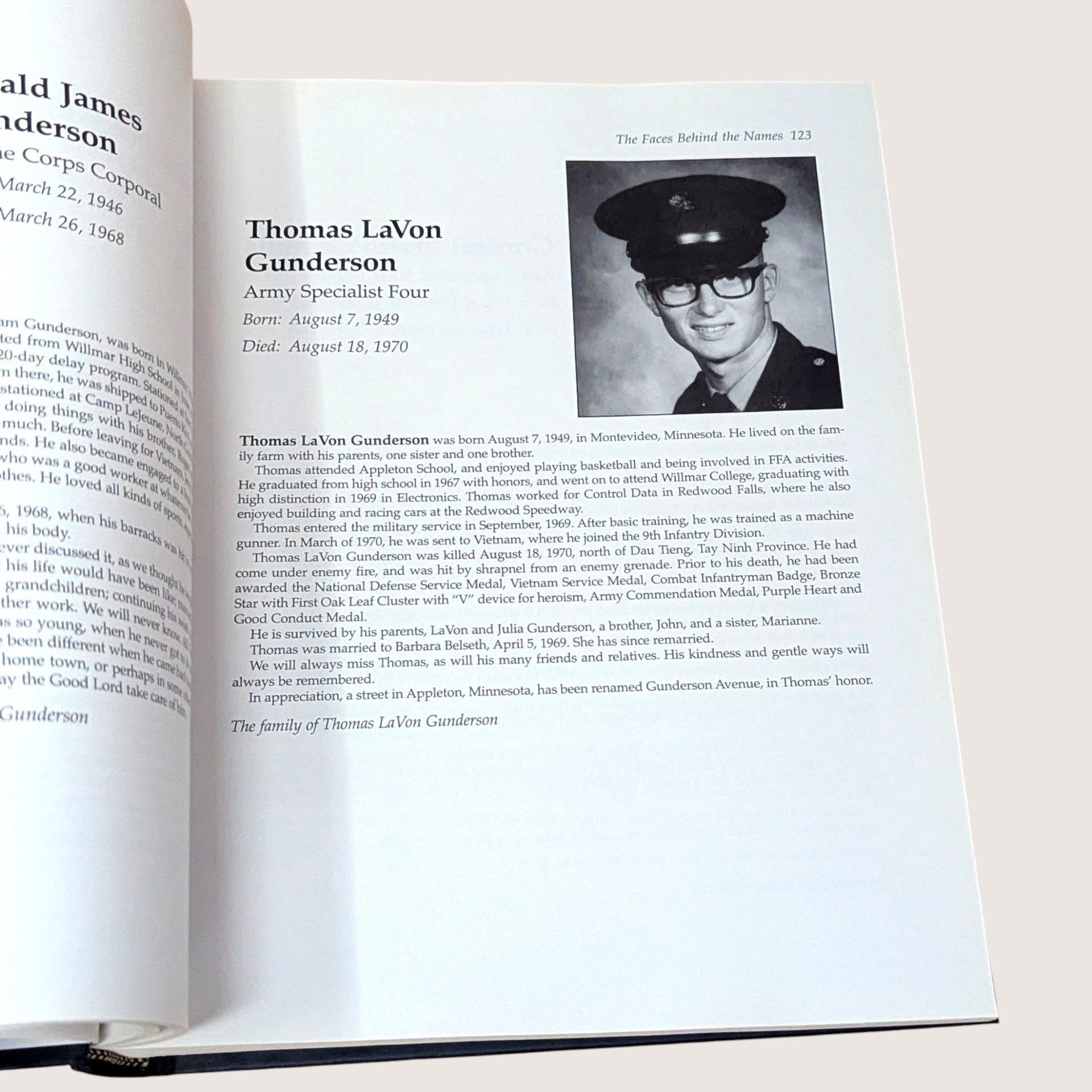 1996 The Faces Behind the Names The Vietnam War Don Ward Signed Hardcover