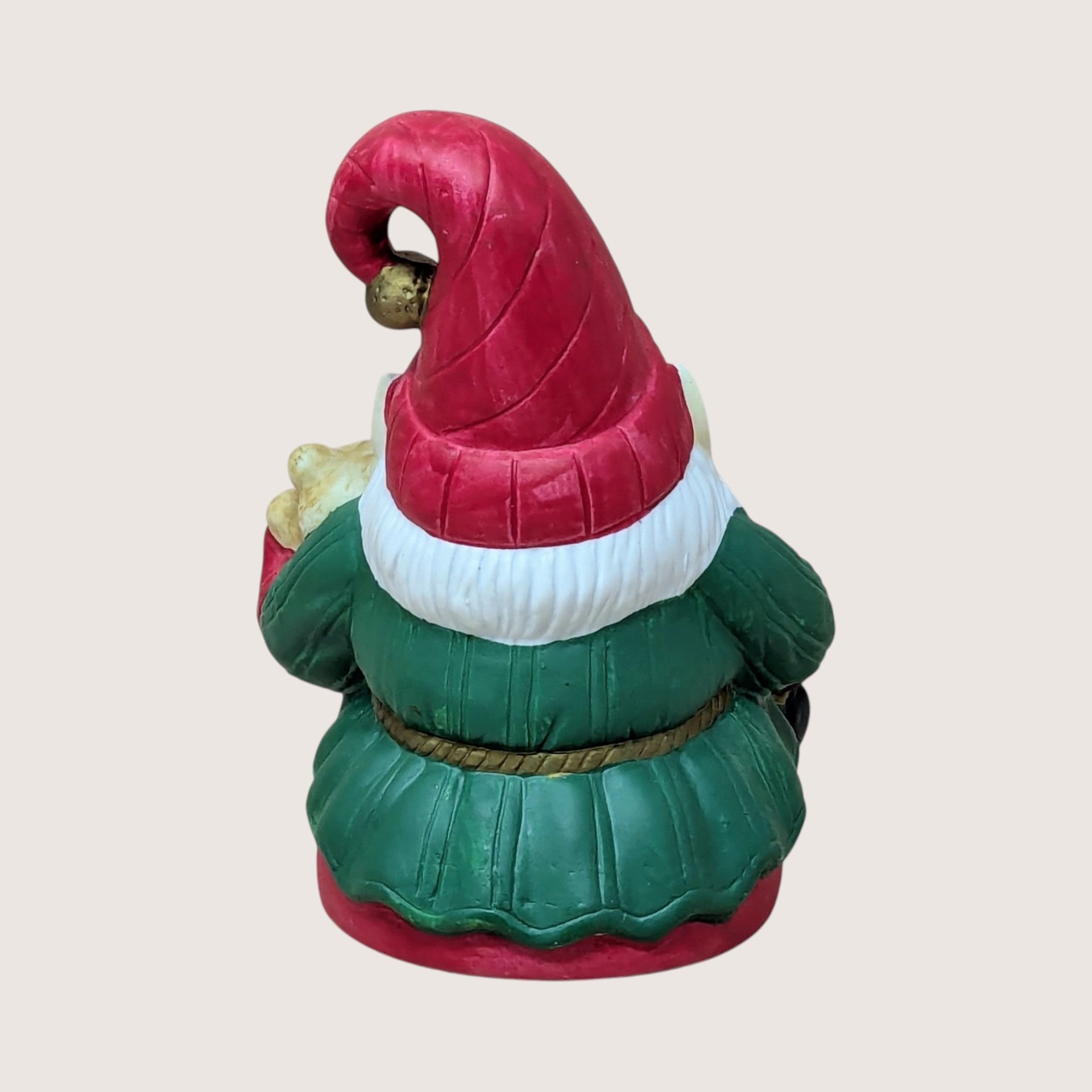Vintage Ceramic Santa Elf Music Box