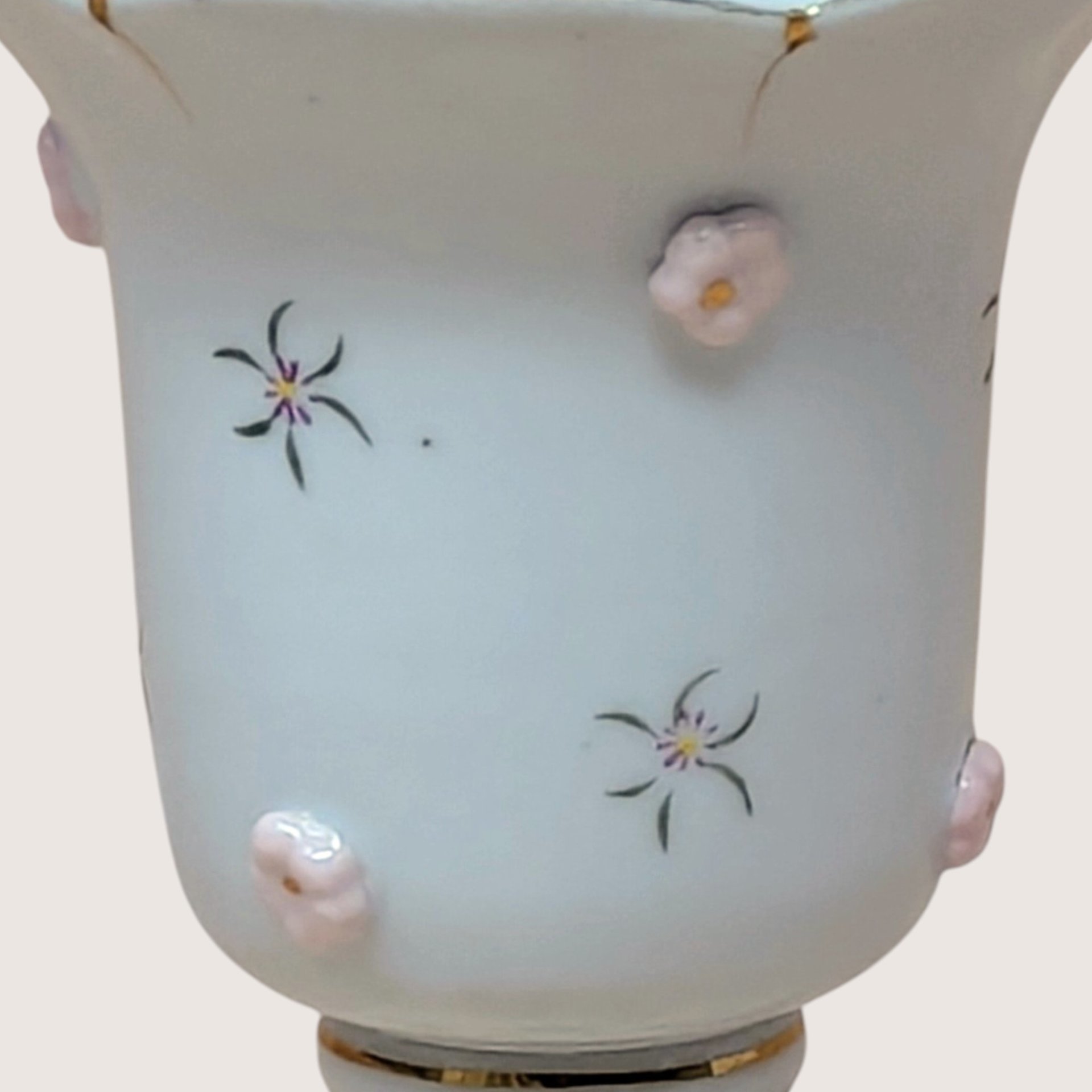Vintage Ceramic Hands Holding Cup Candle Holder Pair
