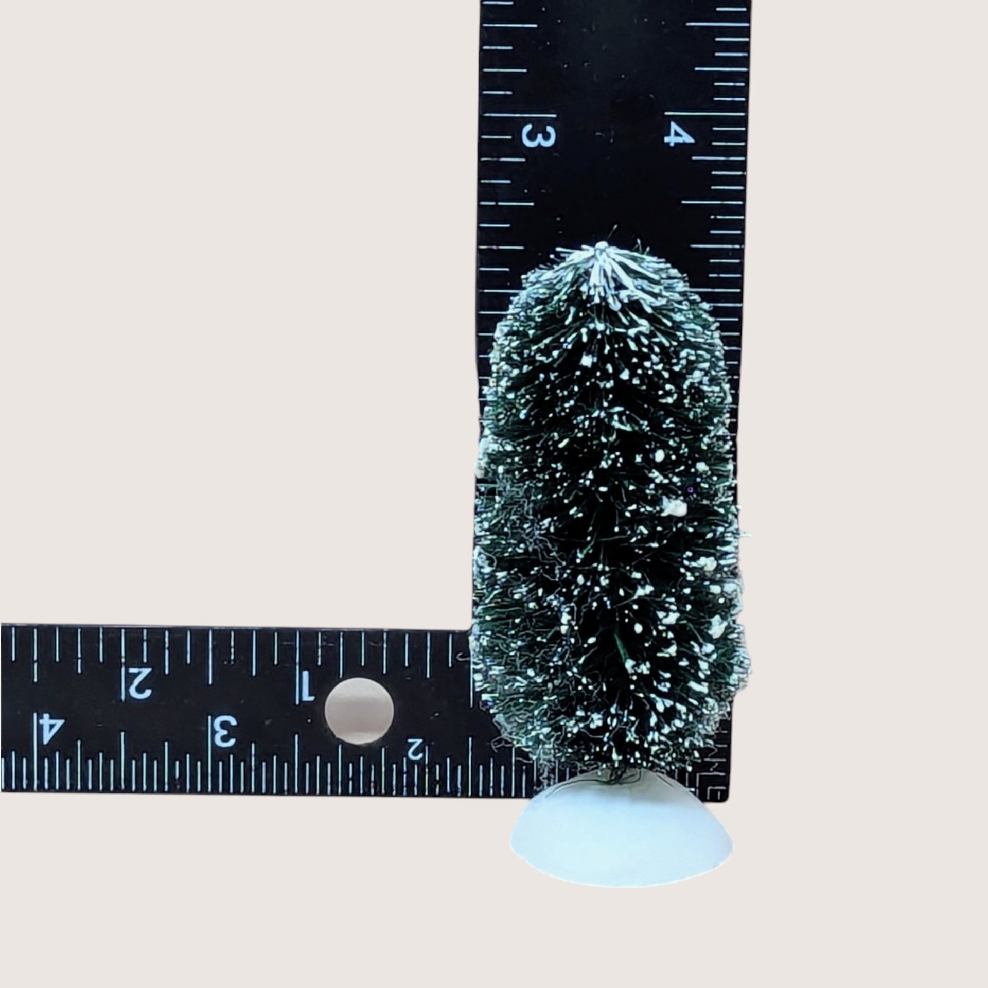 1980s Dept 56 Village Frosted Topiary Trees Bottle Brush Set of 8