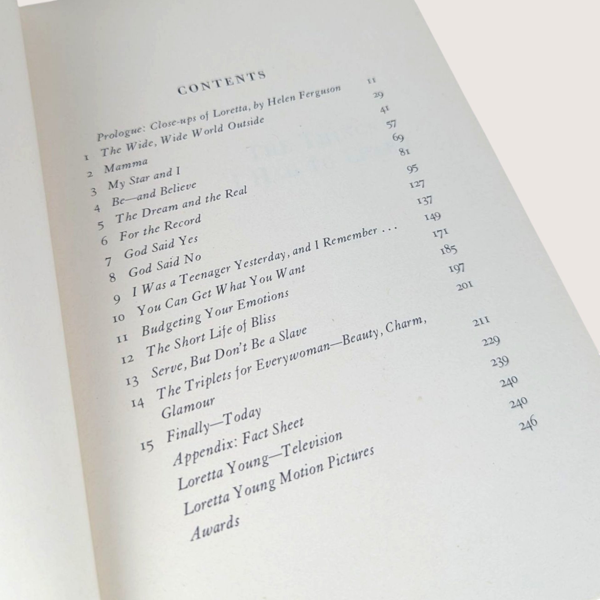 1961 The Things I Had To Learn Loretta Young Hardcover Biography Book