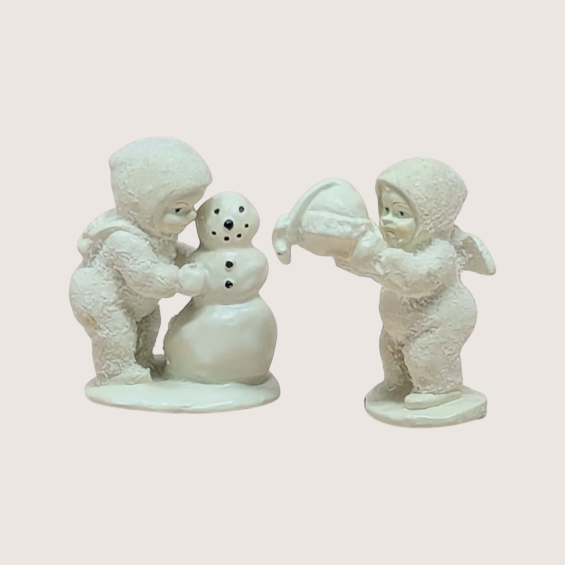 1990s Dept 56 Snowbabies Pewter Miniature Figurine Set