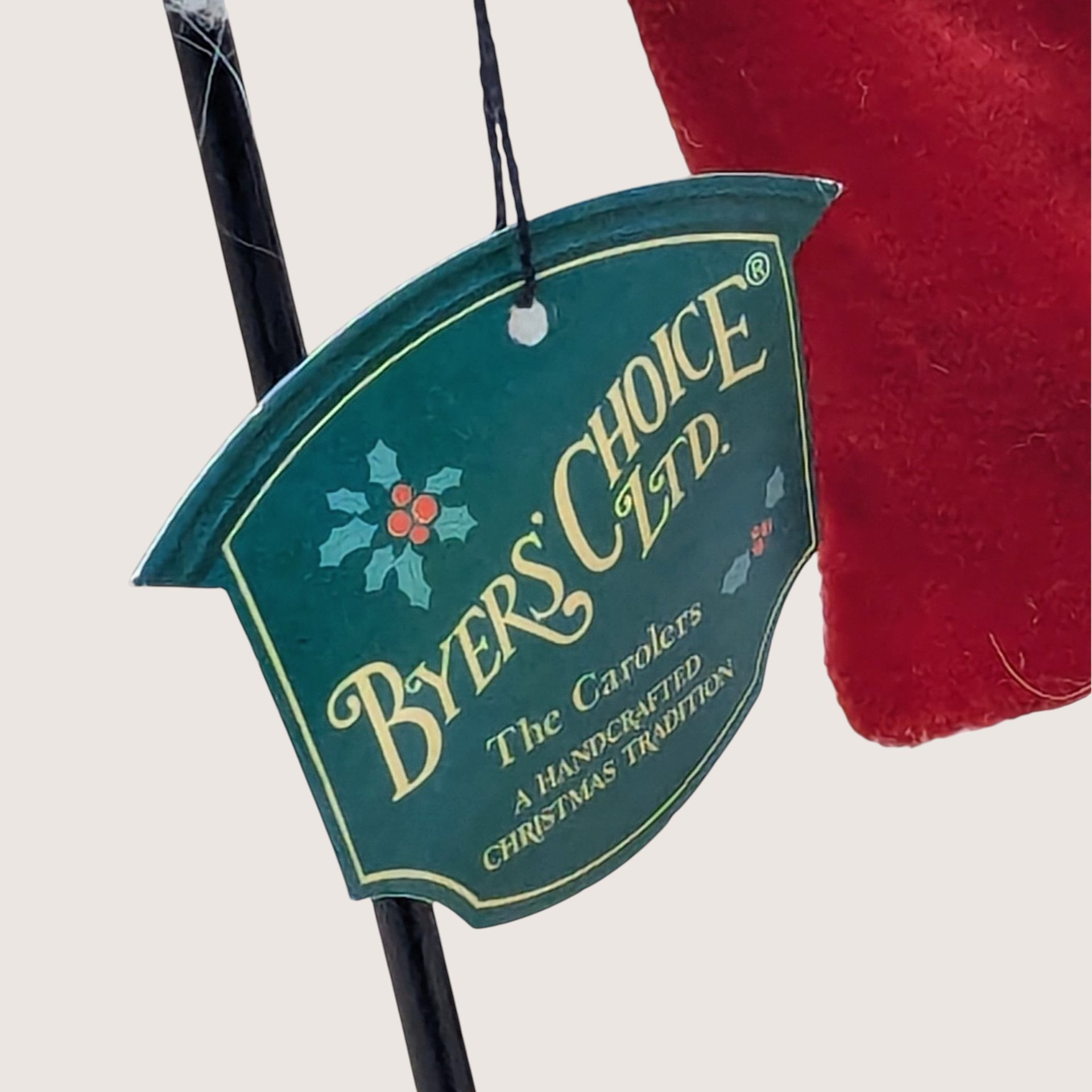 1999 Byers Choice Red Victorian Santa Caroler Figure