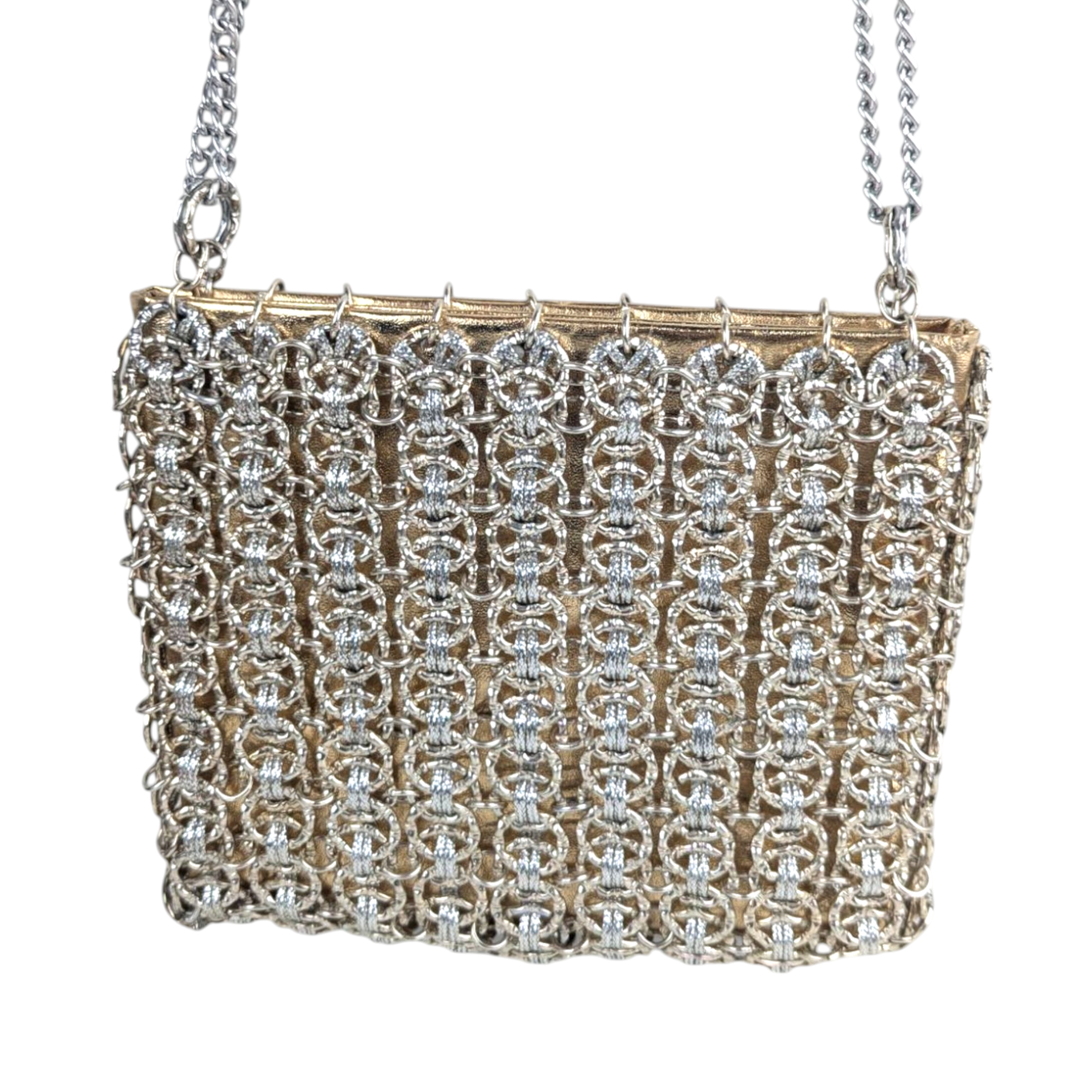 Vintage Walborg Chainmail Purse, 1960s Silver Metal Link Evening Bag, Paco Rabanne Style Mid Century Shoulder Bag, Cocktail Party Purse