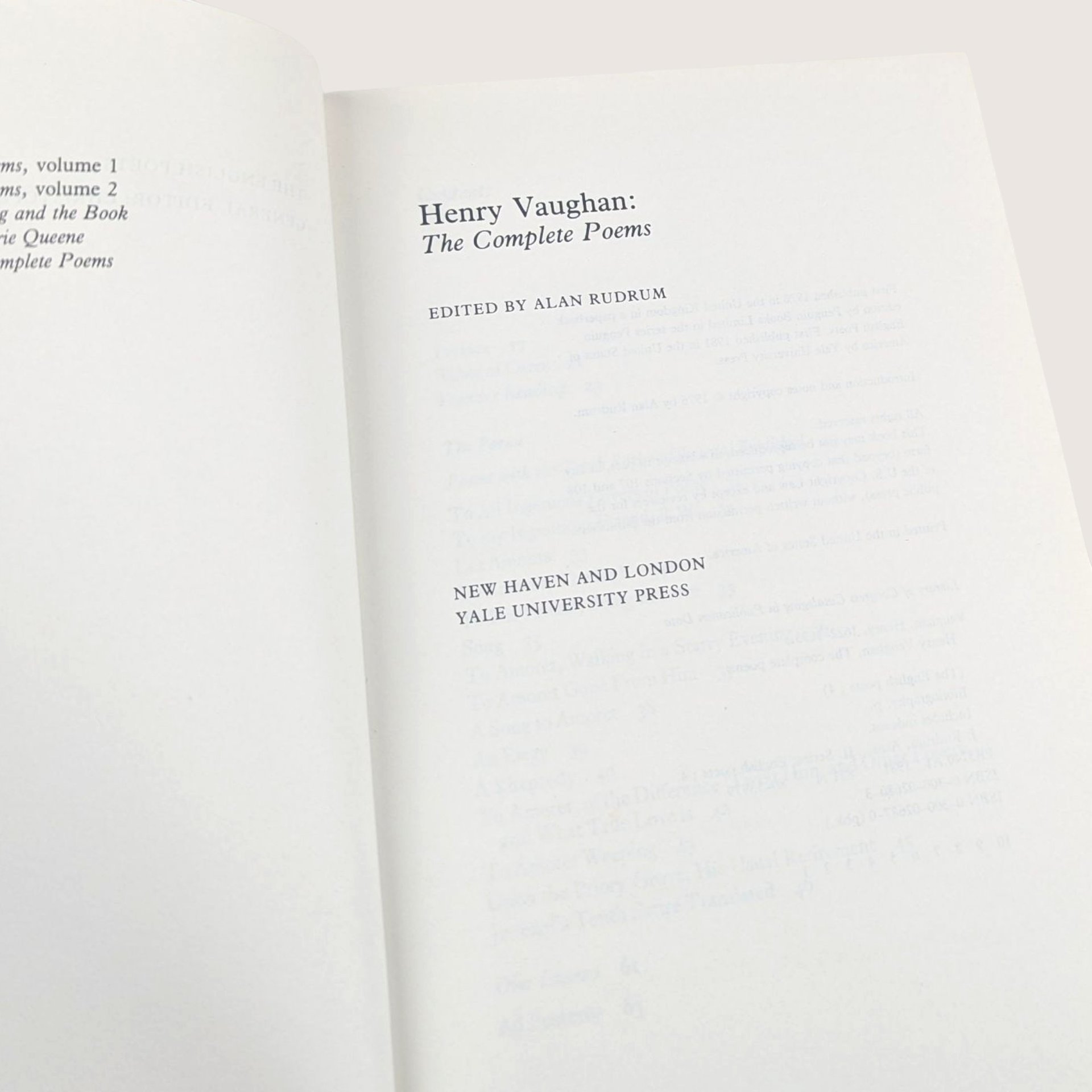 1981 Henry Vaughan The Complete Poems Hardcover Book with Dust Jacket