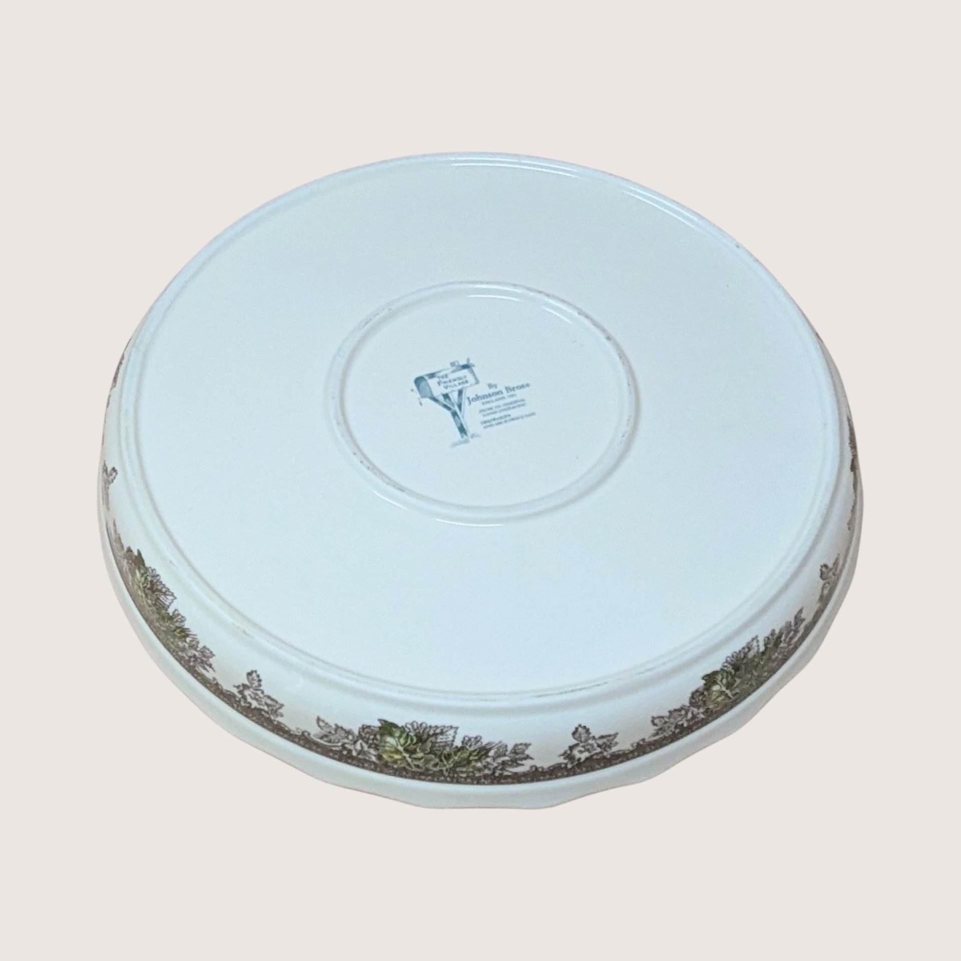 Vintage Johnson Brothers The Friendly Village Ceramic Pie Plate