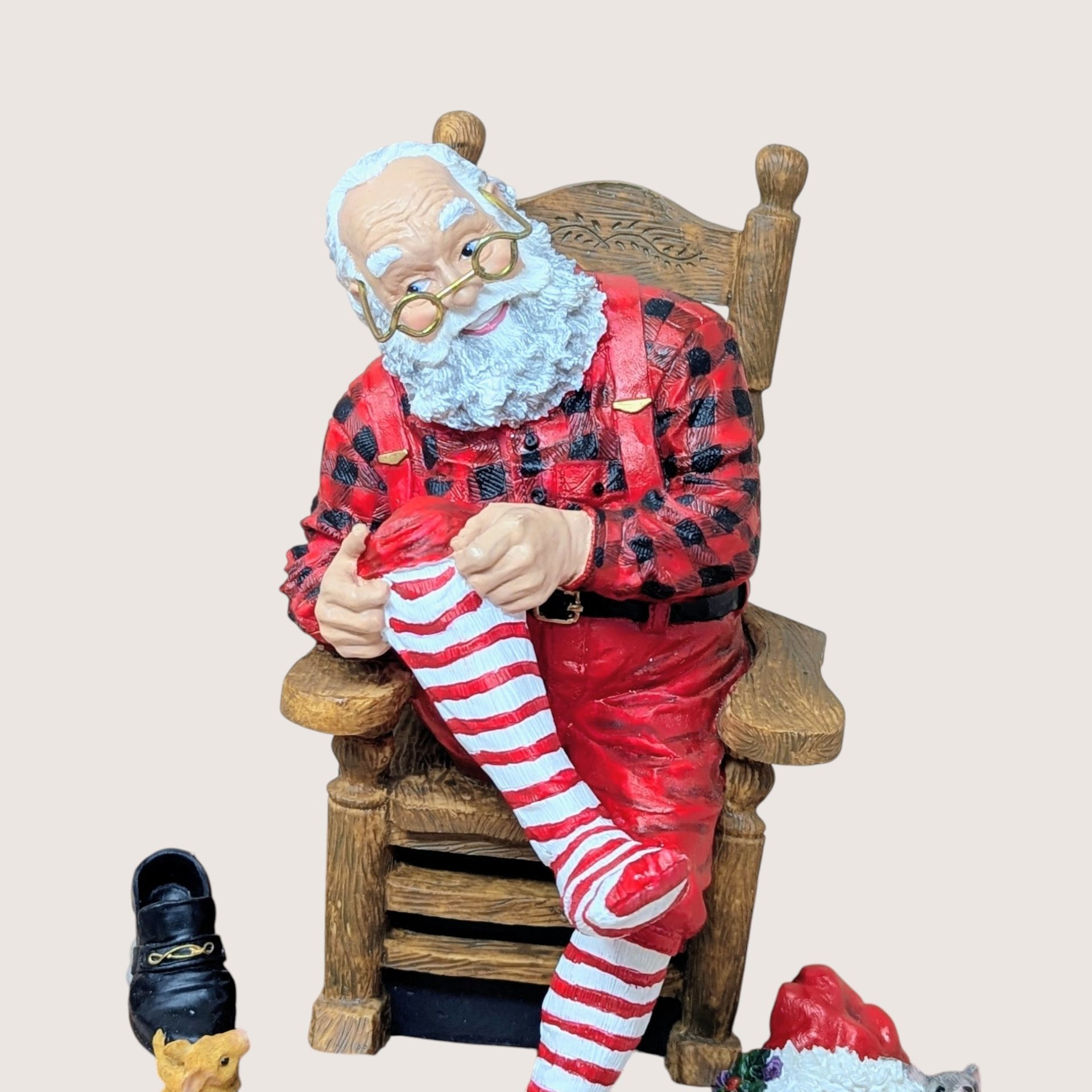 Vintage Dept 56 Santa's Dress Rehearsal Figure Set