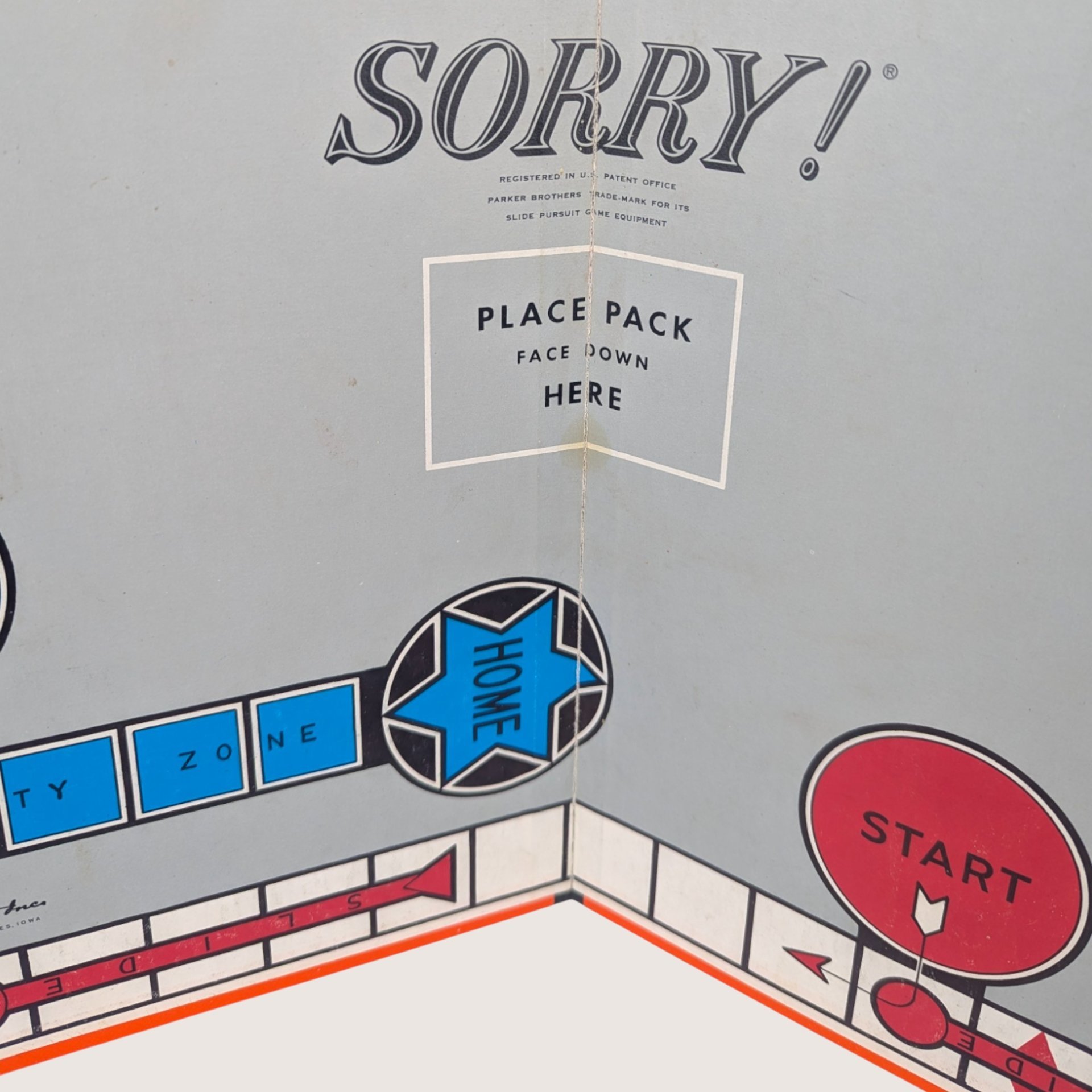 1964 Vintage Sorry Parker Brothers Board Game