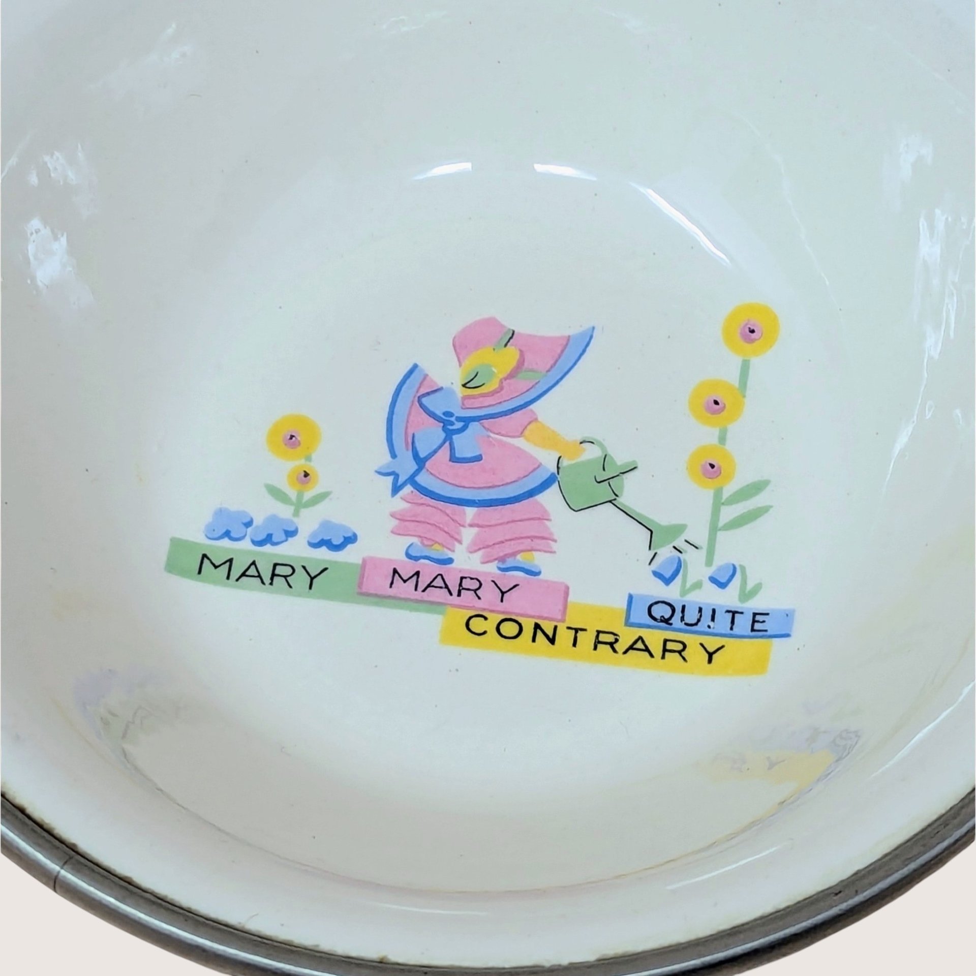 Vintage GW Company Childs Nursery Rhyme Bowl