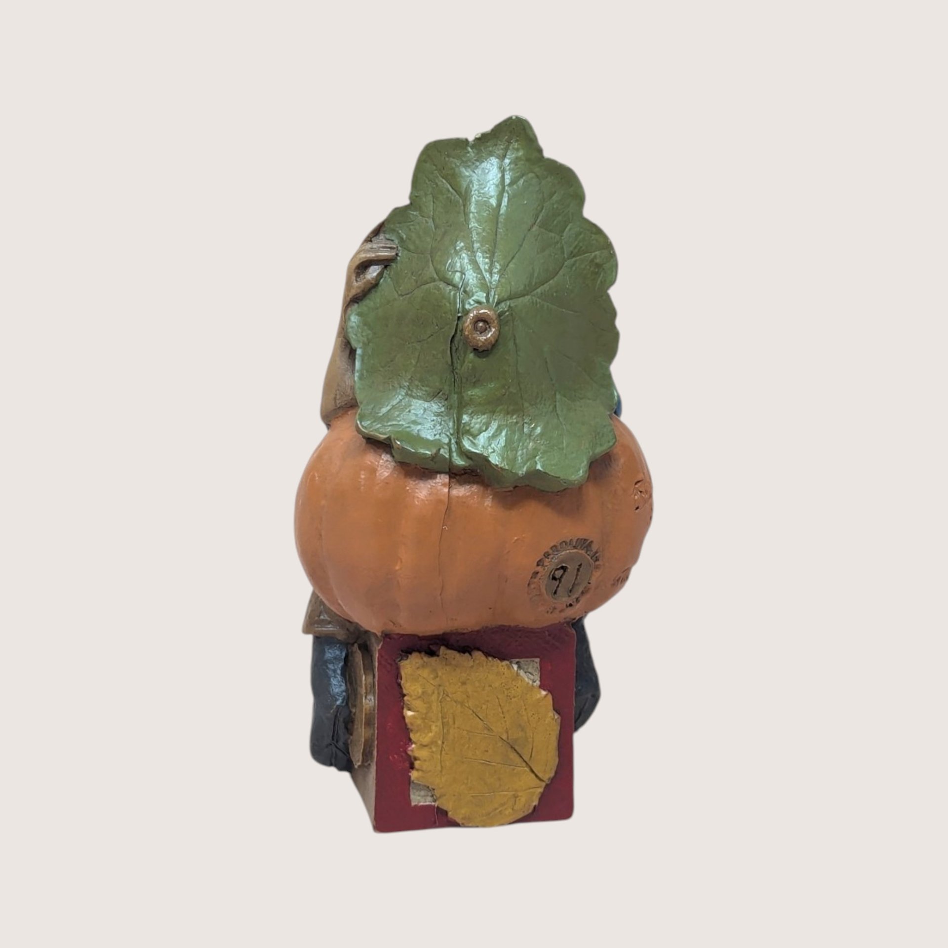 1991 Tom Clark Peter Signed Gnome Pumpkin Figurine