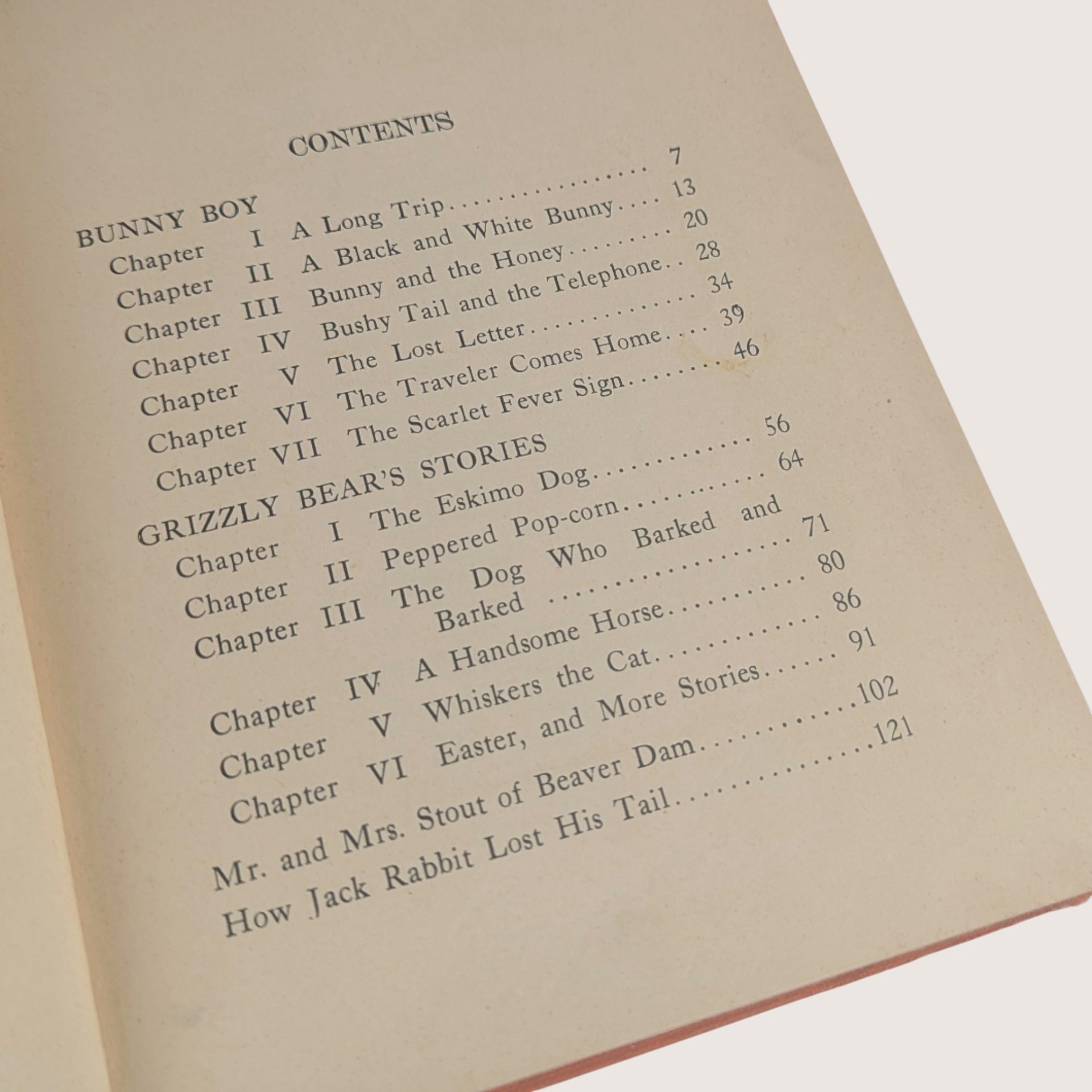 1922 Bunny Boy and Grizzly Bear Laura Rountree Smith Hardcover Book