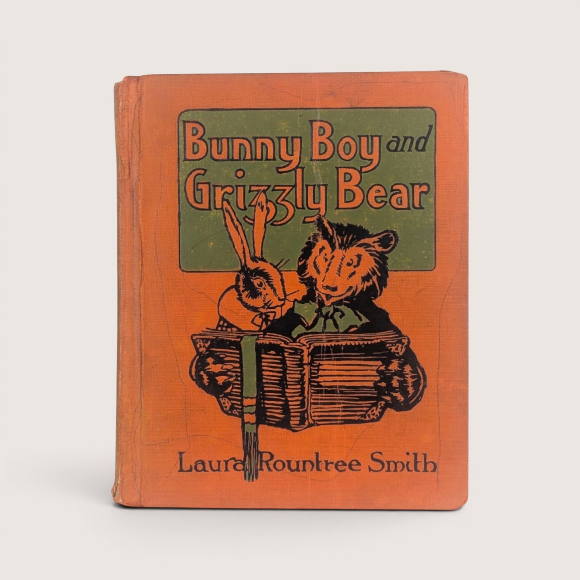 Vintage 1922 hardcover book Bunny Boy and Grizzly Bear by Laura Rountree Smith with illustrated cover.