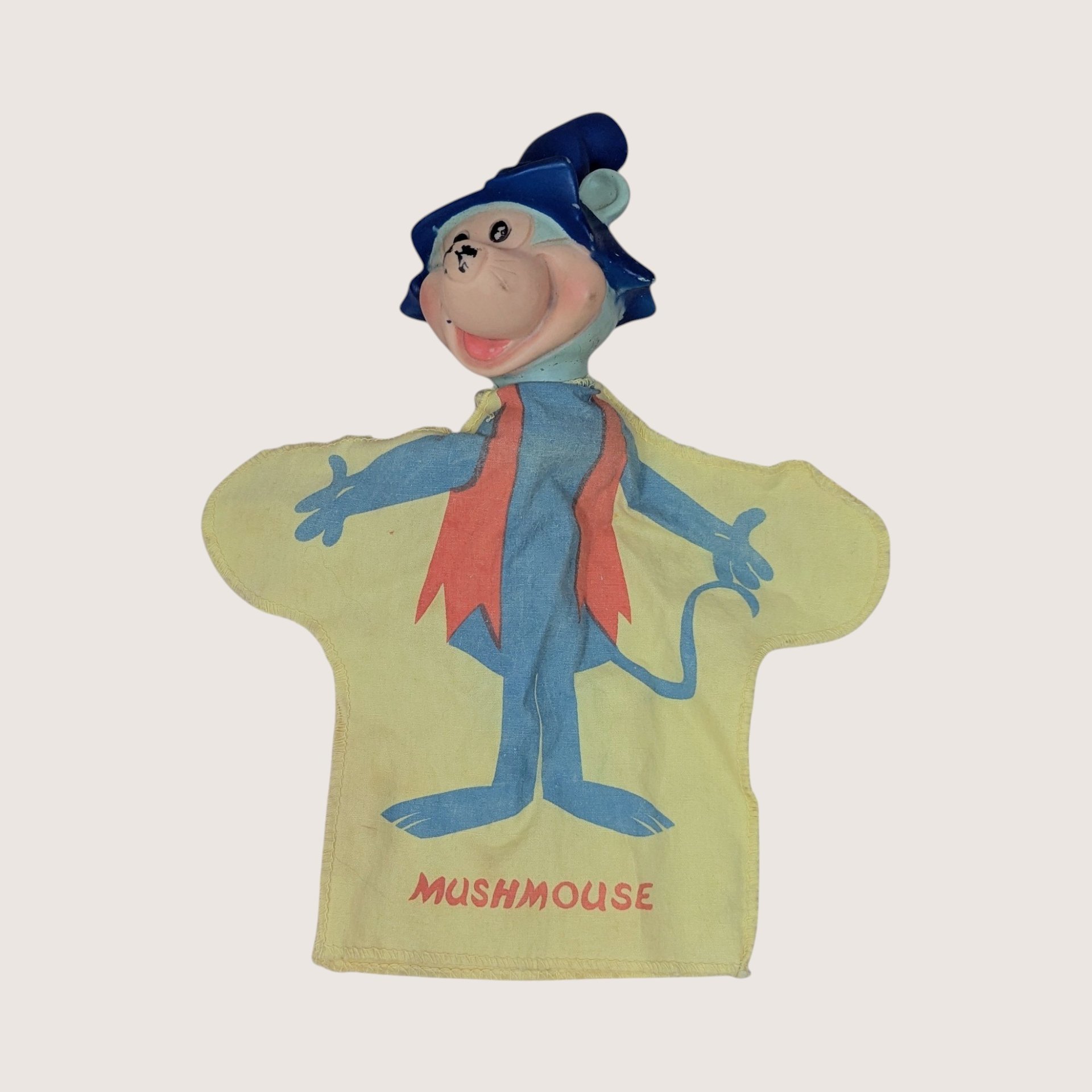 Vintage Rubber Face Hand Puppets Set Including Ideal Mushmouse