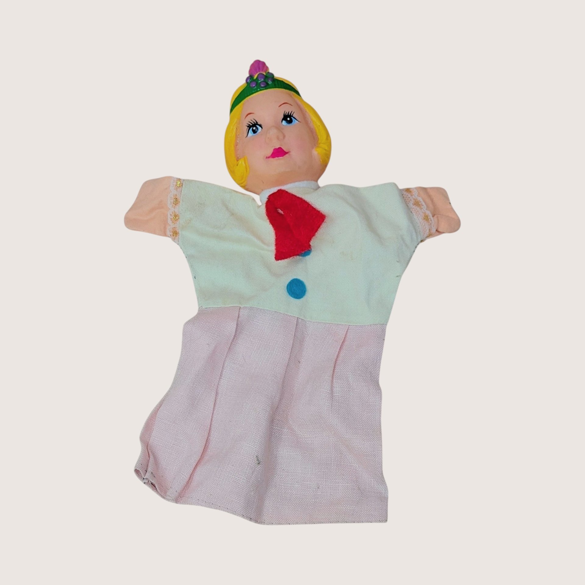 Vintage Rubber Face Hand Puppets Set Including Ideal Mushmouse