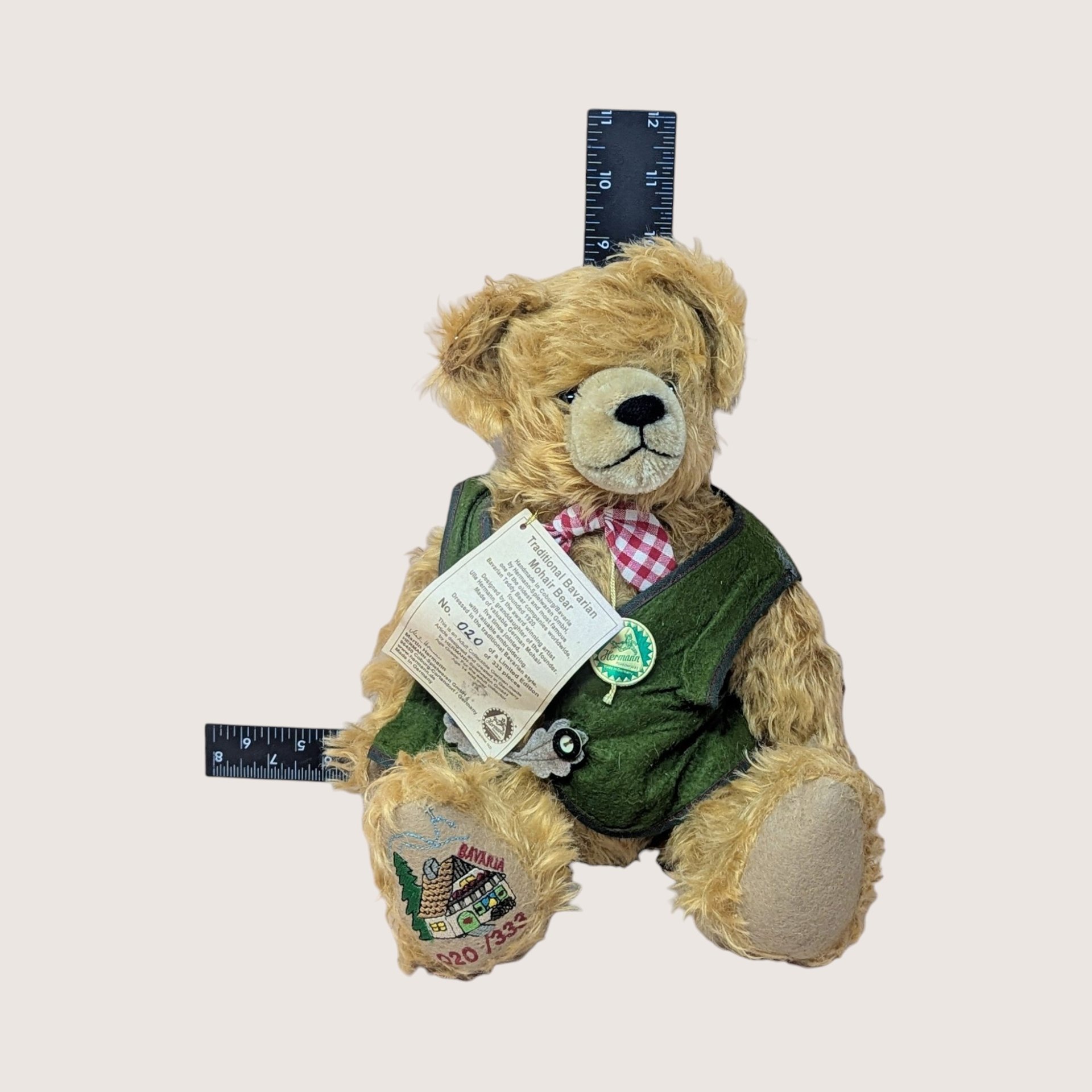 1990s Hermann Limited Edition Bavarian Mohair Bear