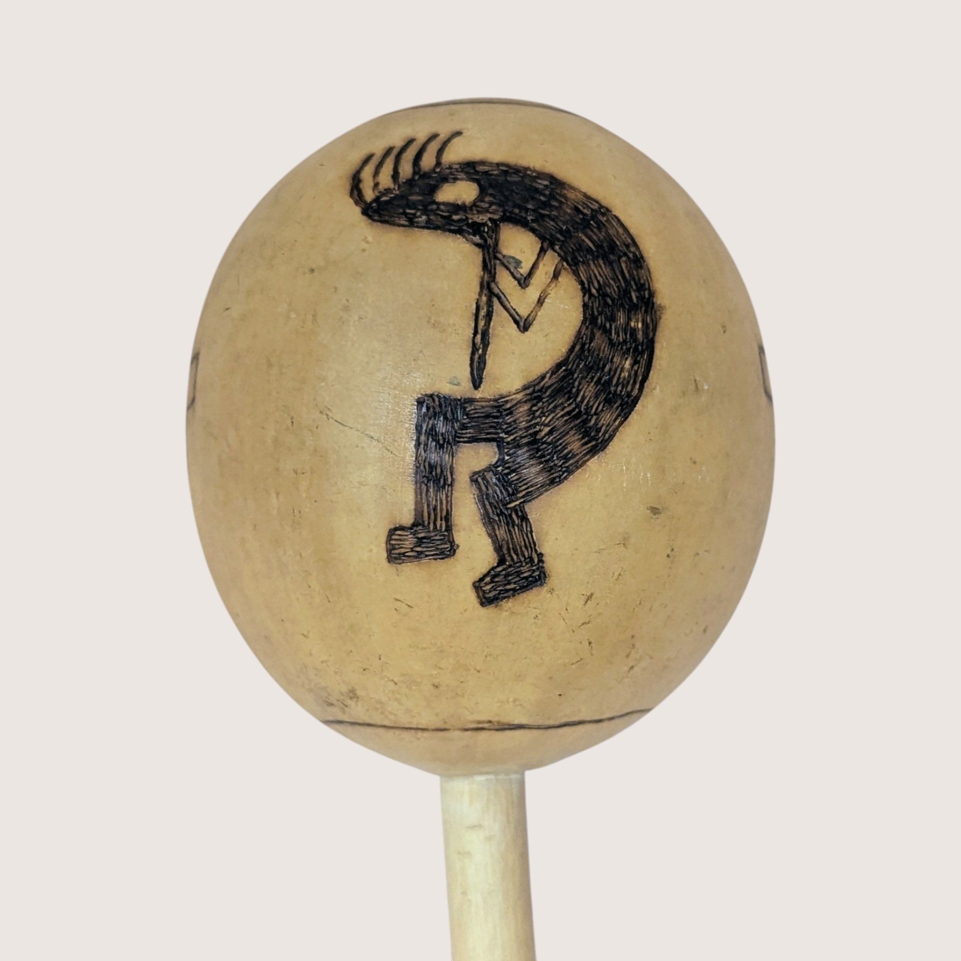 Vintage Trio of Hand Etched Maracas