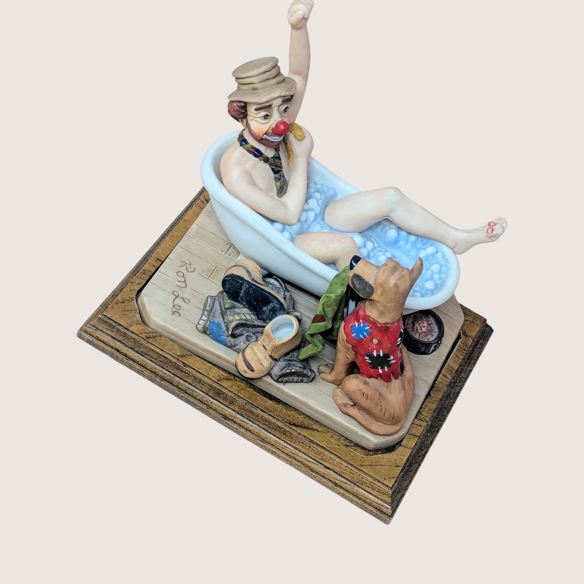 1980s Ron Lee A Hard Day's Bath Sample Figurine