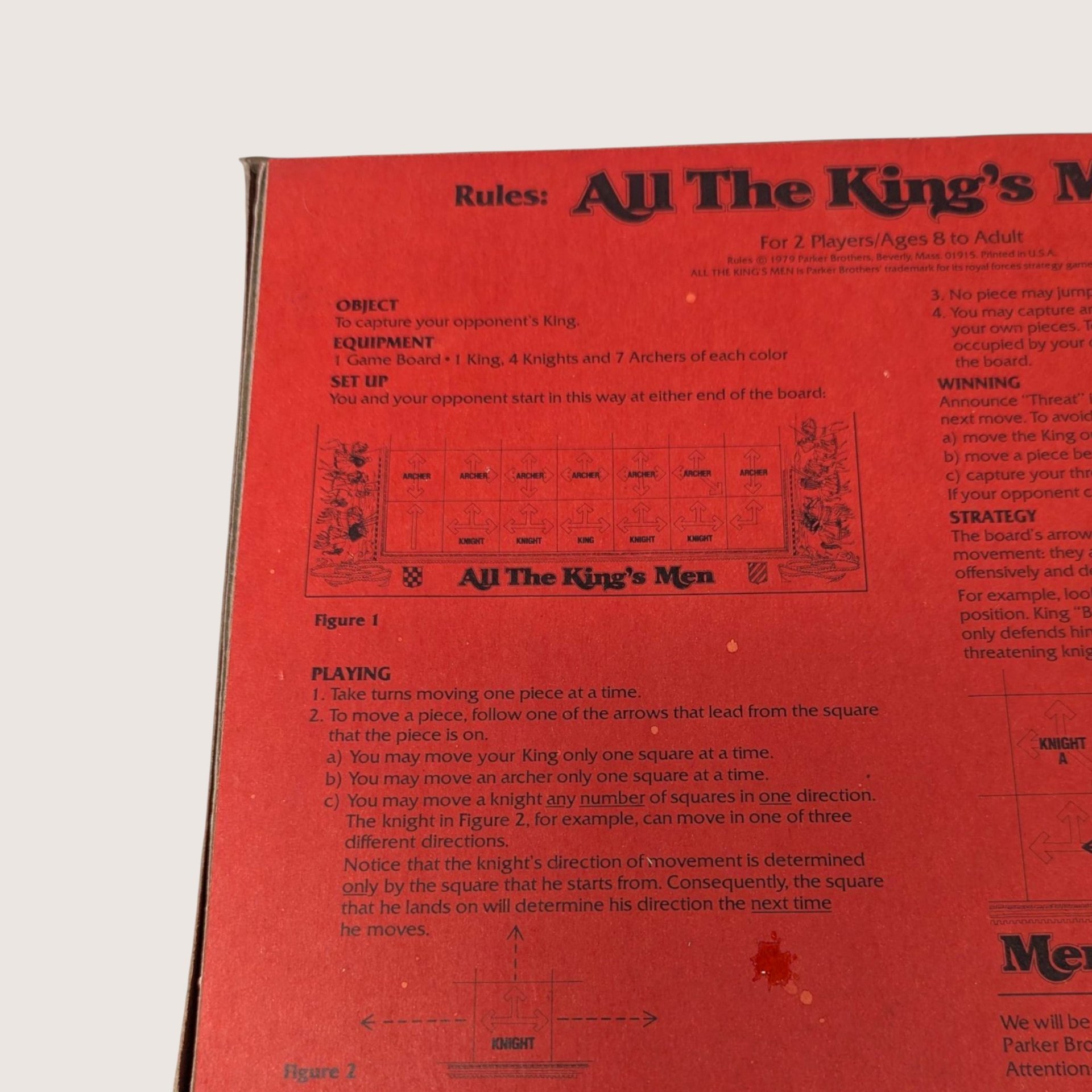 1979 Parker Brothers All The Kings Men Game