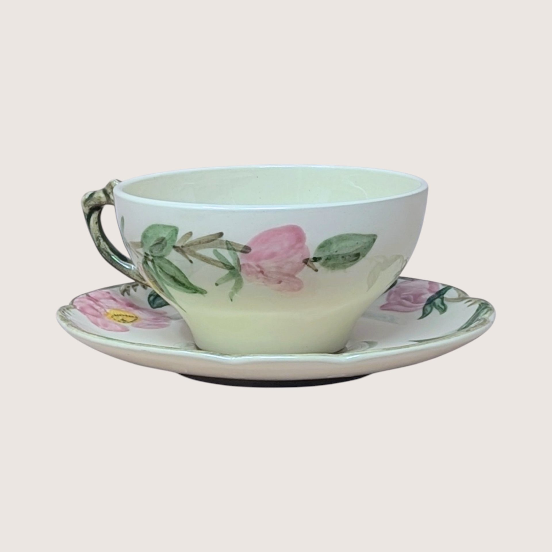1950s Franciscan Desert Rose Tea Cup Set