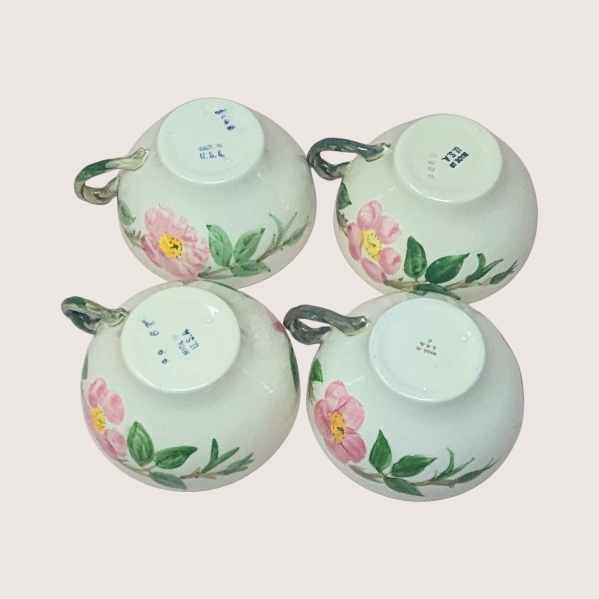 1950s Franciscan Desert Rose Tea Cup Set