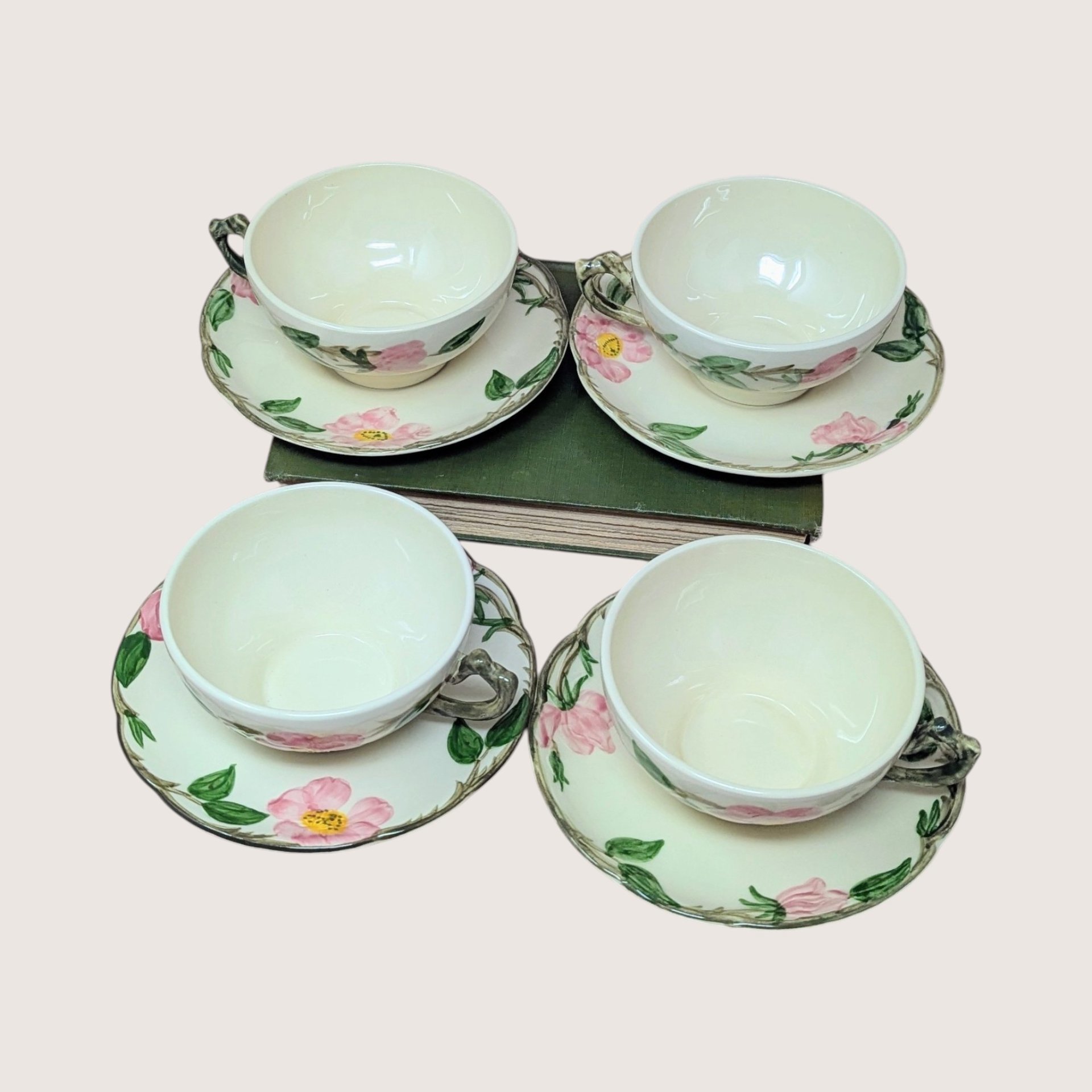 1950s Franciscan Desert Rose Tea Cup Set